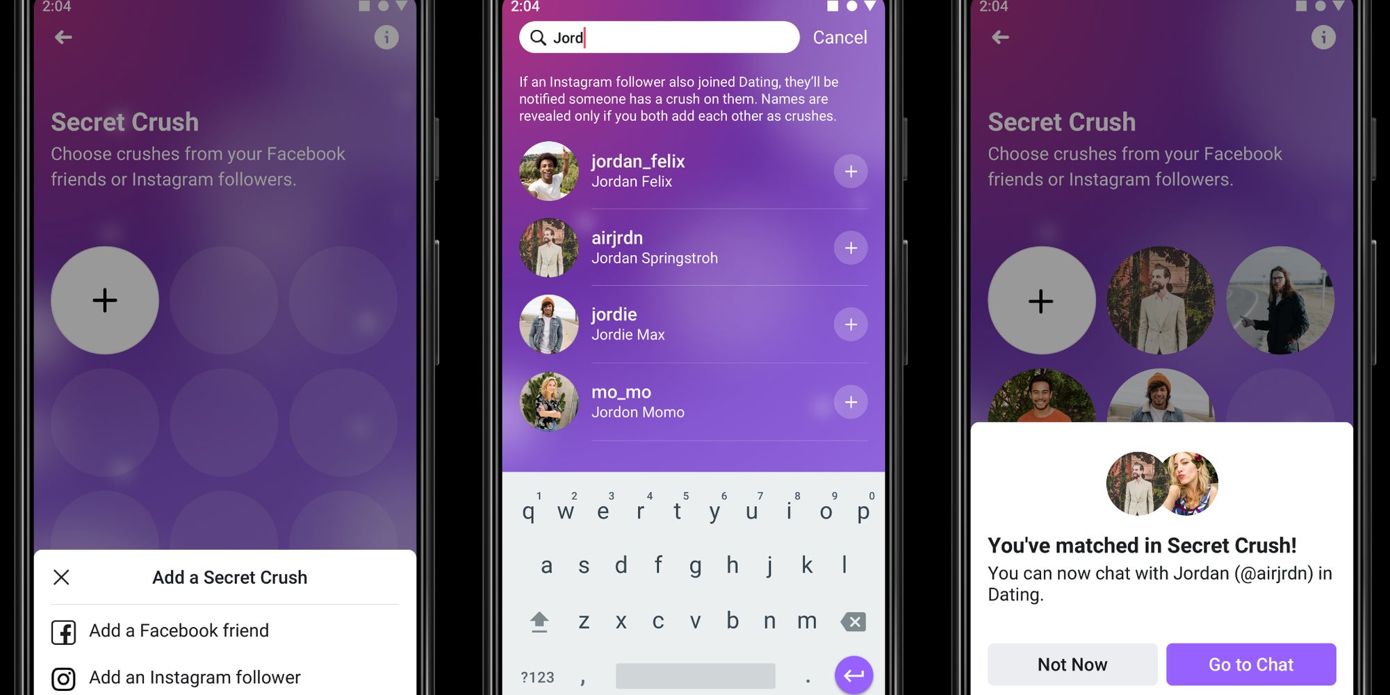 "Secret Crush", la fonctionnalité qui permet de devenir amis "et plus si affinités"...