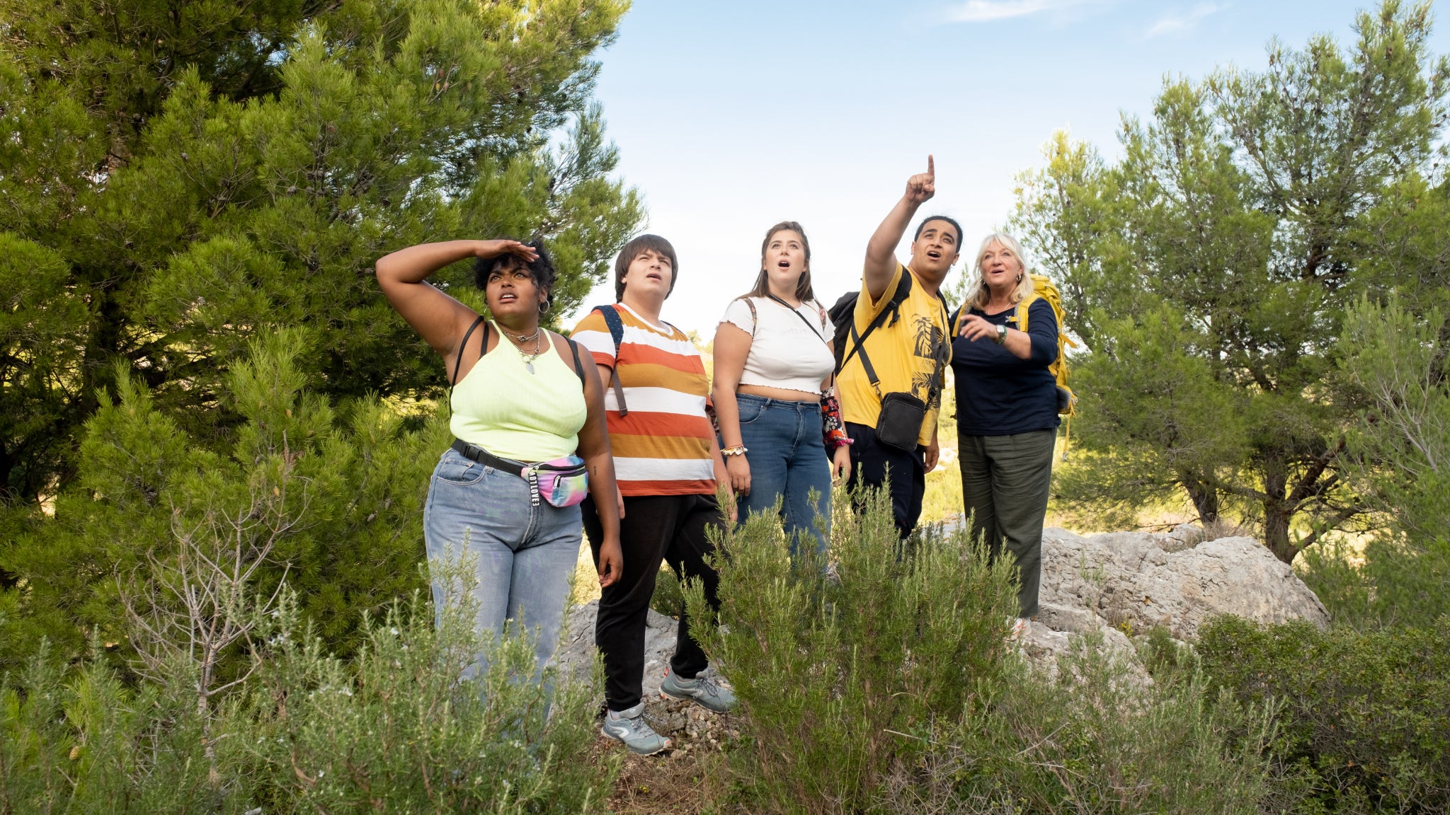 Charlotte Ndebeka (Leïla), Brice Verger Doucy (Eliot), Angelina Bertrand Gomez (Estelle), Sabri Ghazala (Karim) et Charlotte de Turckheim (Isabelle) dans "Mince alors 2 !". Charlotte Ndebeka (Leïla), Brice Verger Doucy (Eliot), Angelina Bertrand Gomez (Estelle), Sabri Ghazala (Karim) et Charlotte de Turckheim (Isabelle) dans "Mince alors 2 !".