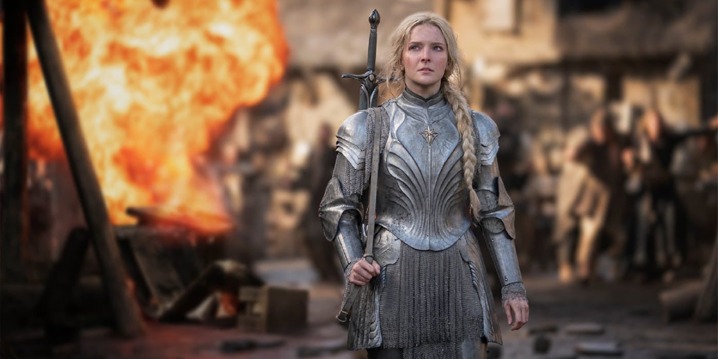 Galadriel (Morfydd Clark) dans la série Les Anneaux de Pouvoir : Les Anneaux de Pouvoir sur Prime Video
