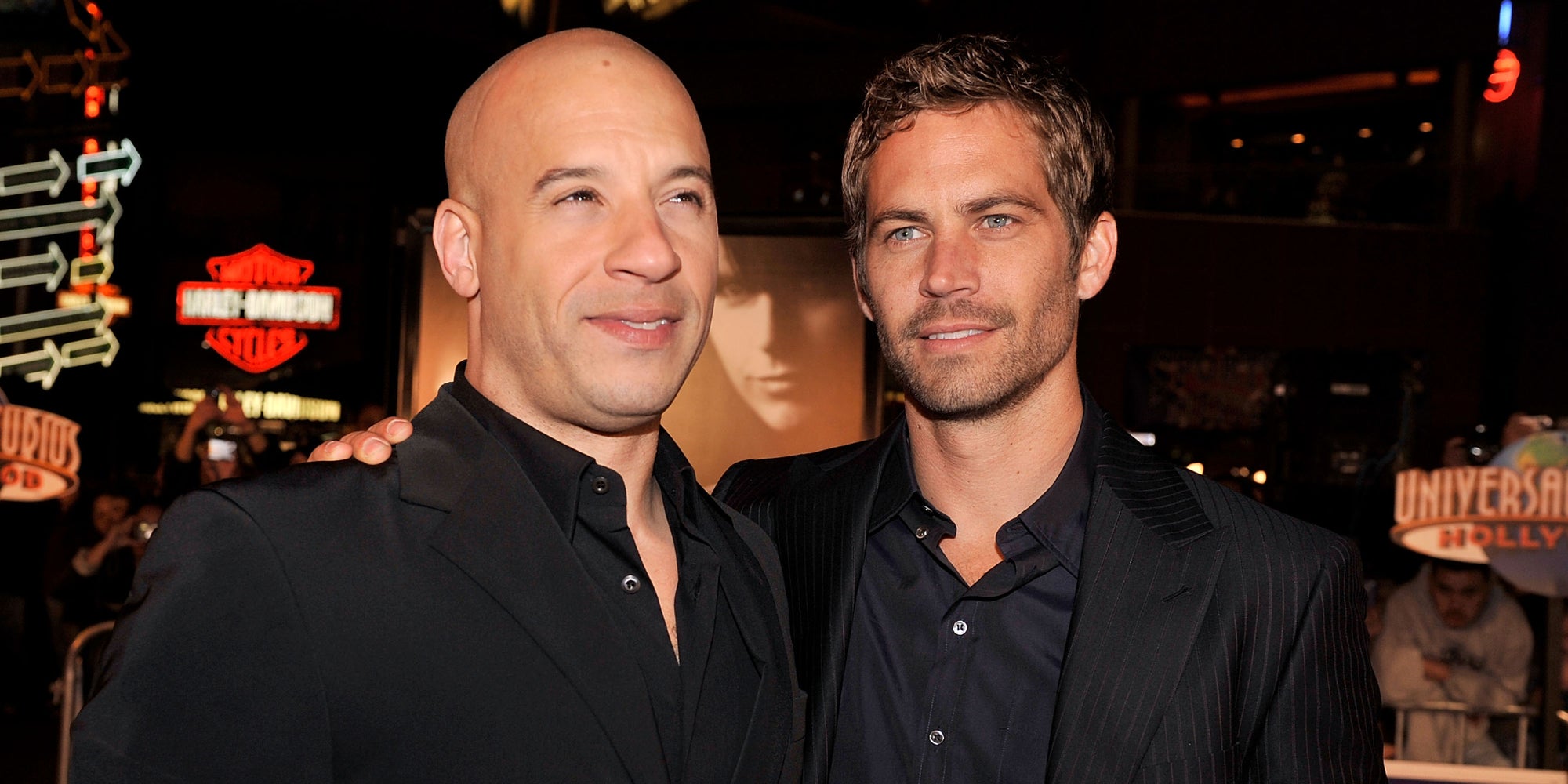 Vin Diesel et Paul Walker à l'avant-première de Fast & Furious 4, à l'Universal CityWalk, le 12 mars 2009.