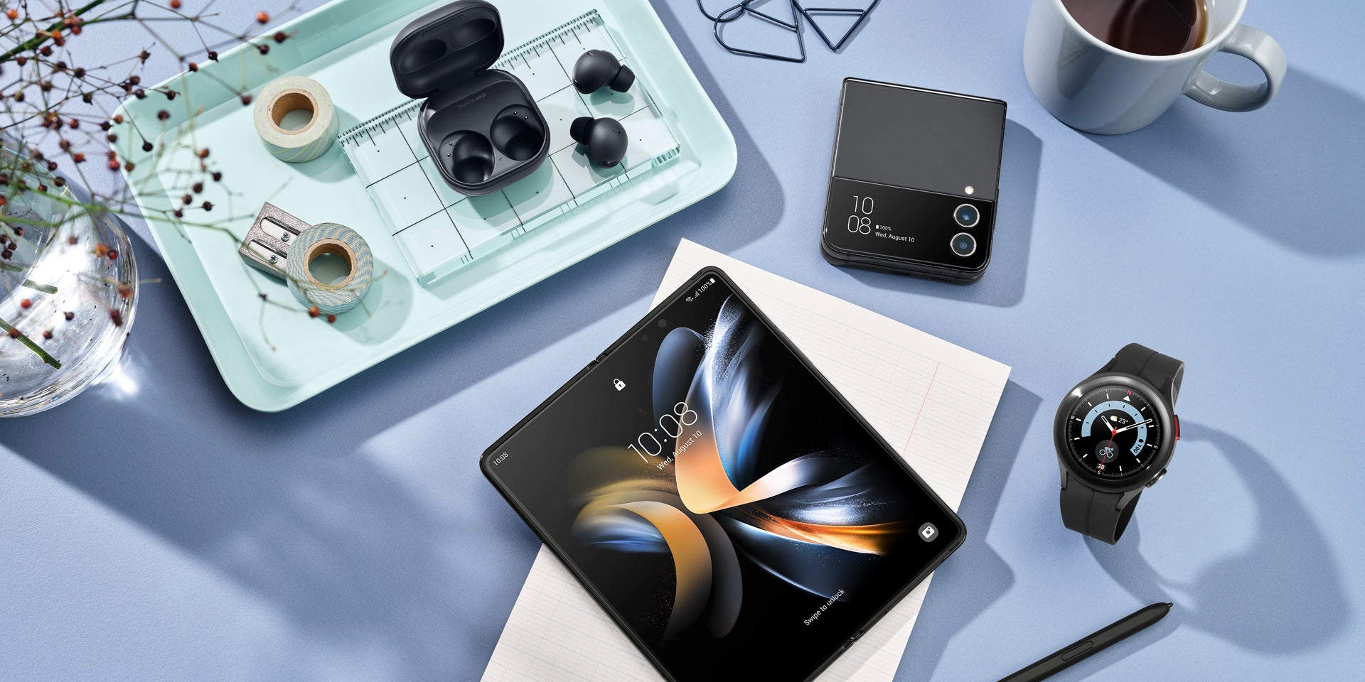 Les Samsung Galaxy Z Flip4 et GalaxyZ Fold4, ainsi que la Galaxy Watch 5 et les Galaxy Buds2 Pro sont disponibles chez SFR