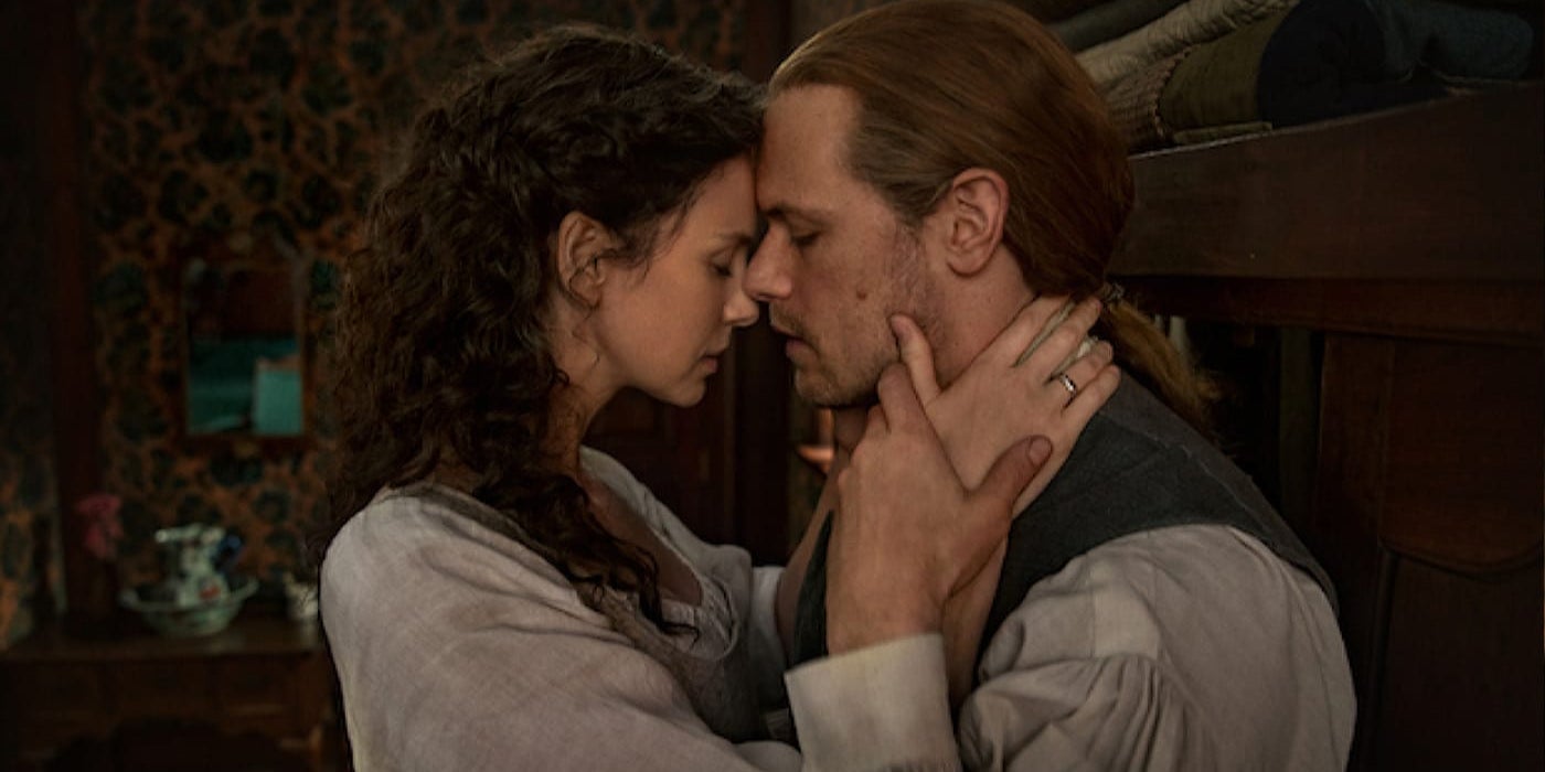 Claire (Caitriona Balfe) et Jamie Fraser (Sam Heughan) dans la saison 6 d'Outlander