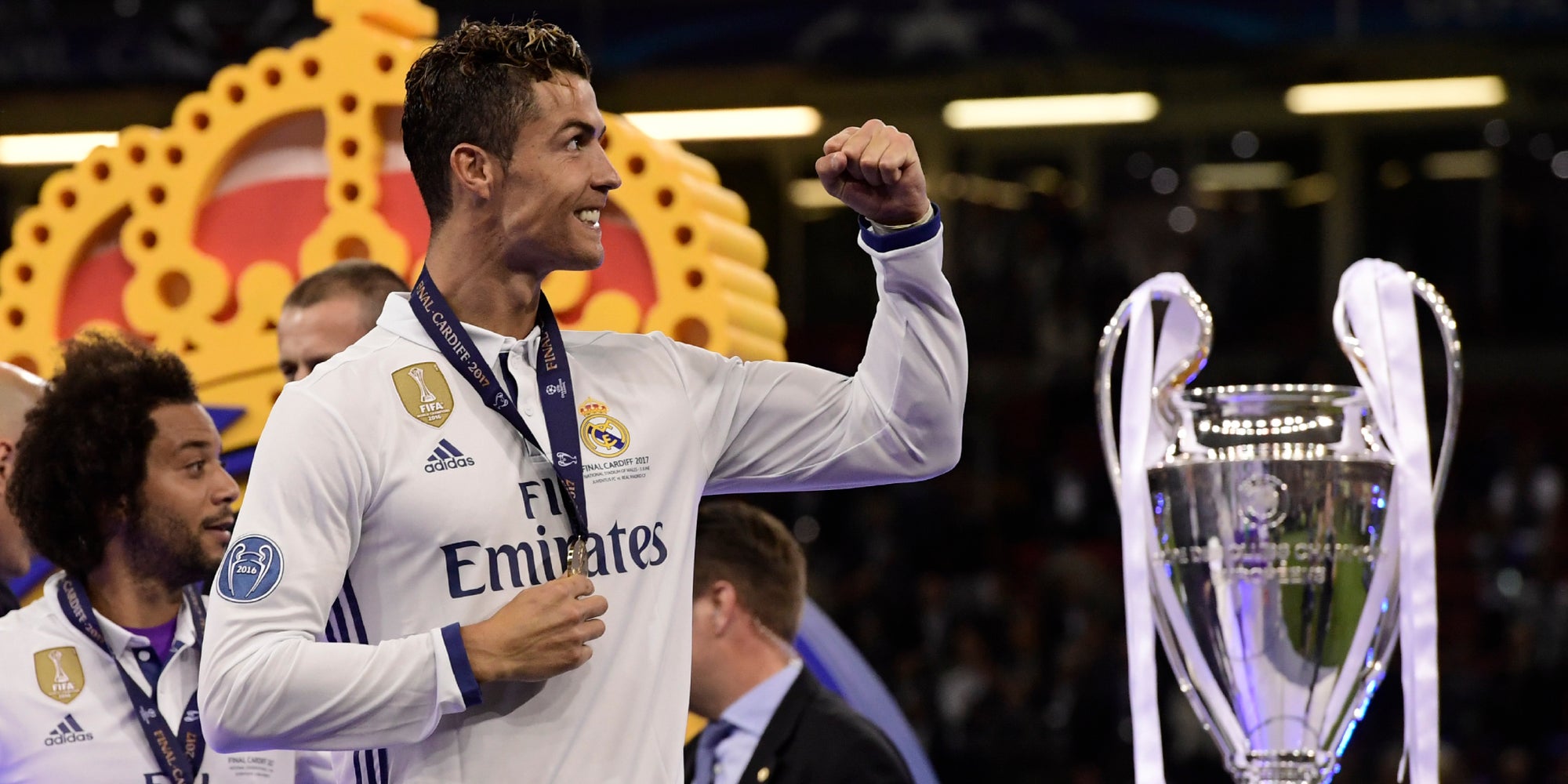 Cristiano Ronaldo lors de la victoire du Real Madrid face à la Juventus en finale de la Ligue des Champions, le 3 juin 2017 à Cardiff.