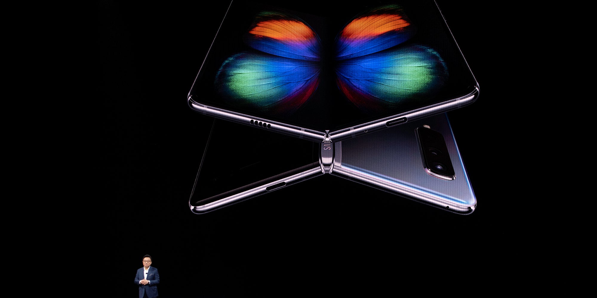 Le Galaxy Fold présenté lors de la conférence Unpacked de Samsung, à San Francisco, le 20 février 2019.
