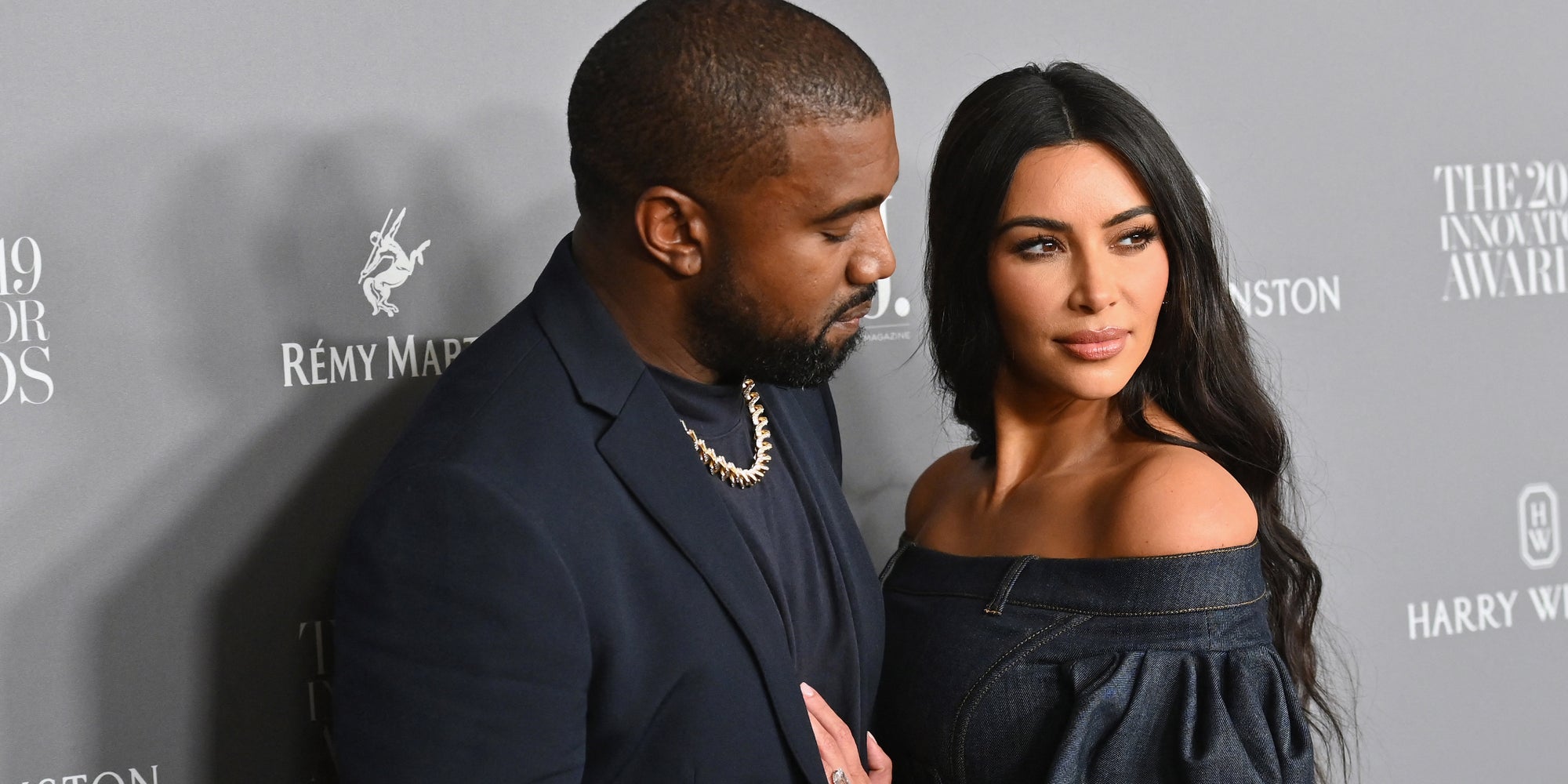 Kanye West et Kim Kardashian aux WSJ Magazine 2019 Innovator Awards, au MOMA à New York, le 6 novembre 2019.