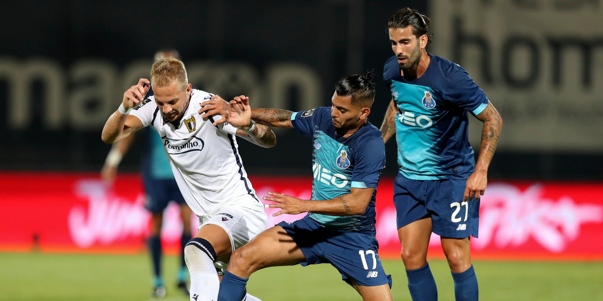 Les joueurs de Porto en difficulté à Famalicao (défaite surprise 2-1), le 3 juin 2020