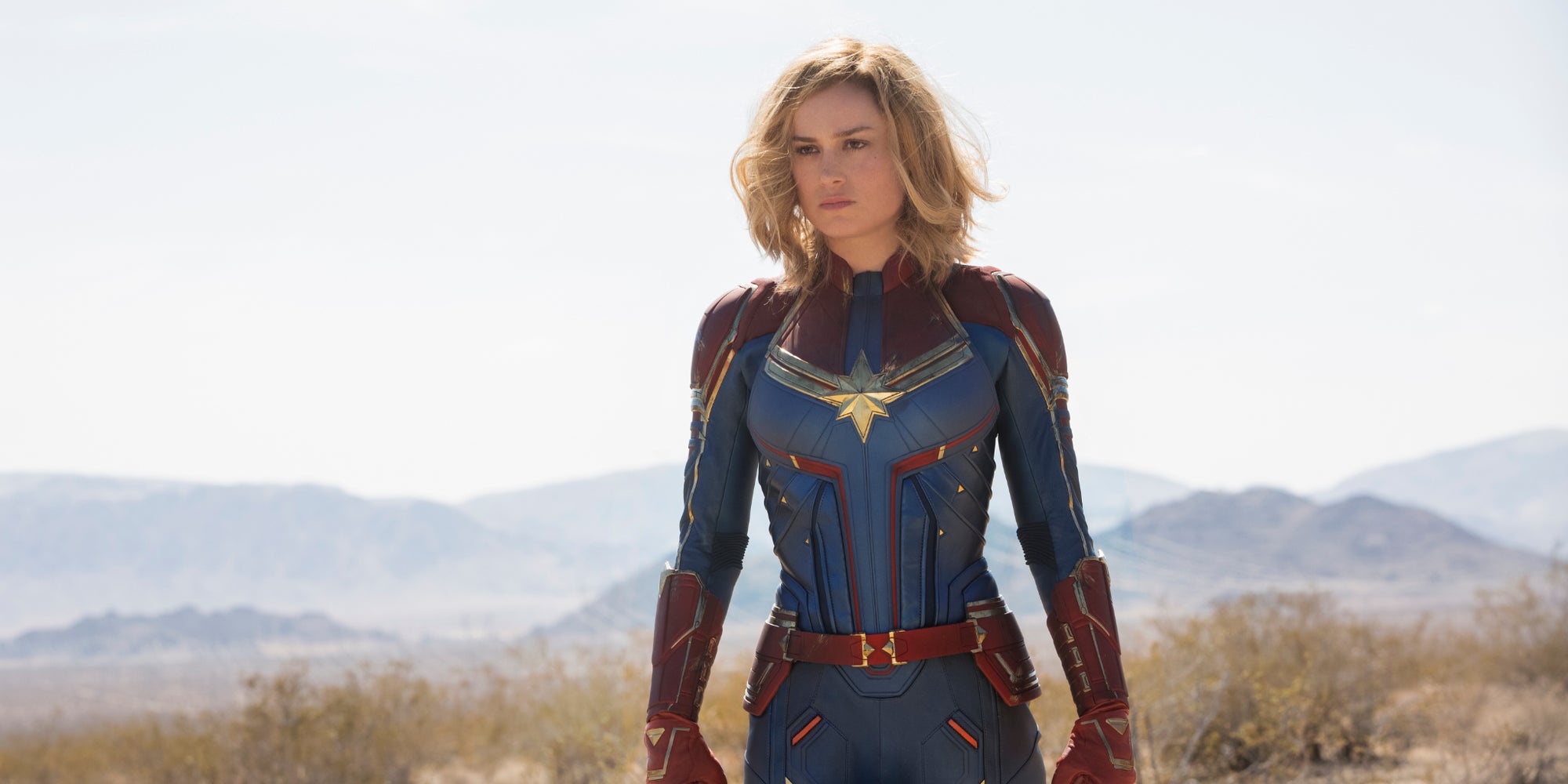 L'actrice Brie Larson dans le rôle de Carol Danvers, dans Captain Marvel.