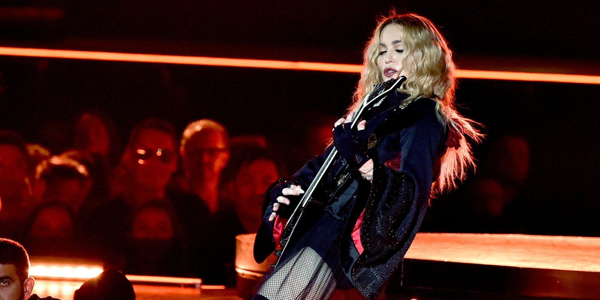 Madonna lors de sa tournée "Rebel Heart" au Forum le 27 octobre 2015 à Inglewood, Californie.