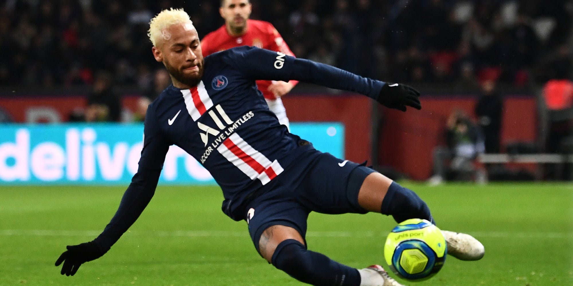 Neymar en action au Parc des Princes contre l'AS Monaco, le 12 janvier 2020