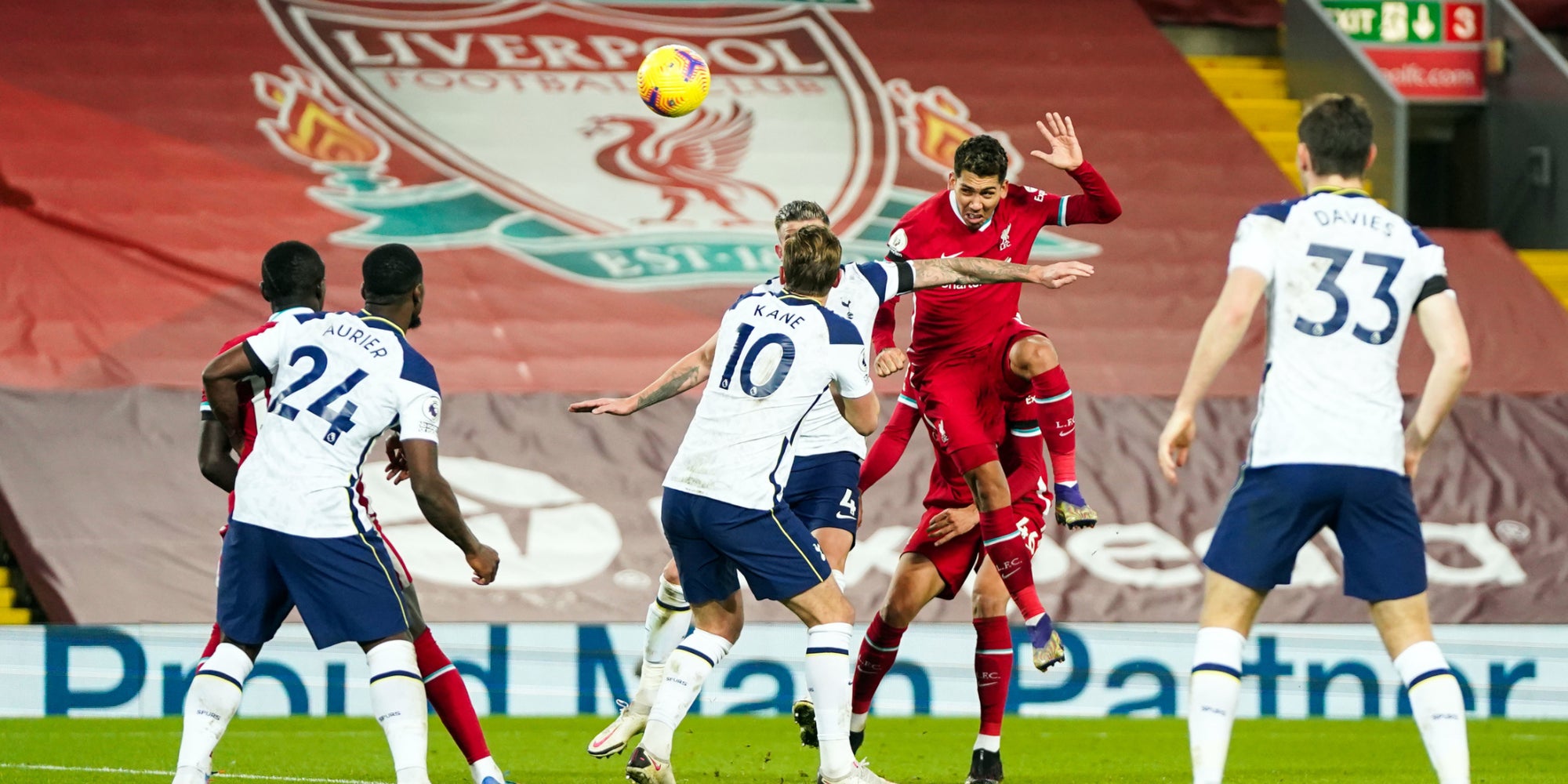 Tottenham lors de la défaite à Liverpool, mercredi 16 décembre 2020 à Anfield Road, Liverpool