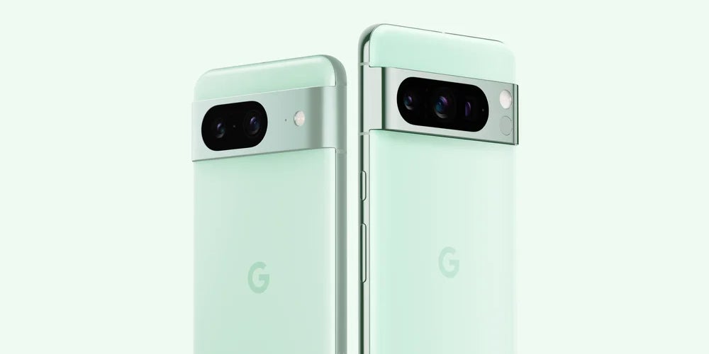 Voici le Google Pixel 8 dans son nouveau coloris Menthe.