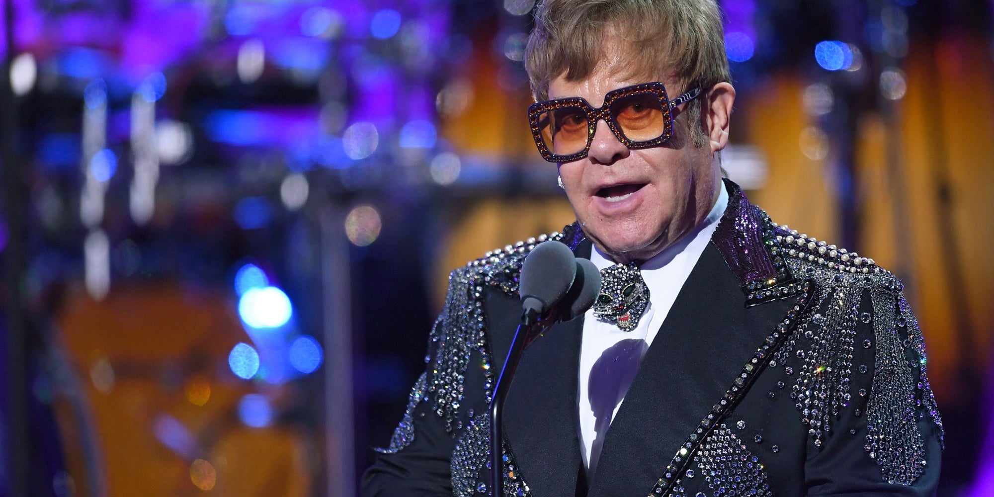 Elton John pendant le concert hommage "Elton John : I'm Still Standing - A GRAMMY Salute" à New York, le 30 janvier 2018.