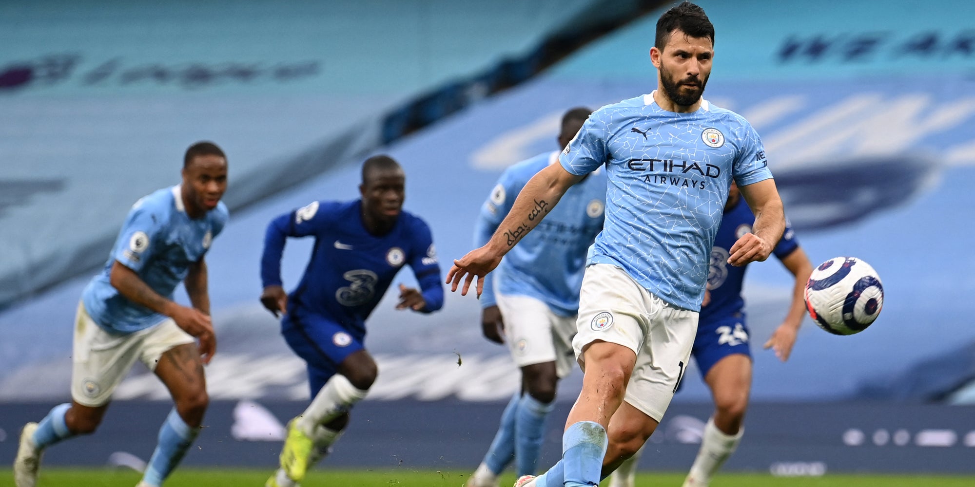 Manchester City-Chelsea en Premier League, le 8 mai 2021 à l'Etihad Stadium, Manchester