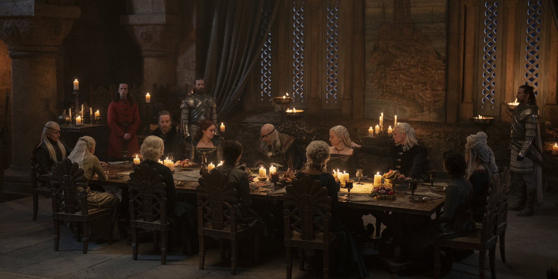 La famille Targaryen réunie lors de l'épisode 8 de la saison 1 de House of the Dragon