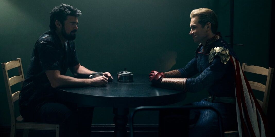 Billy Butcher (Karl Urban) face à Homelander (Antony Starr) dans la saison 3 de The Boys