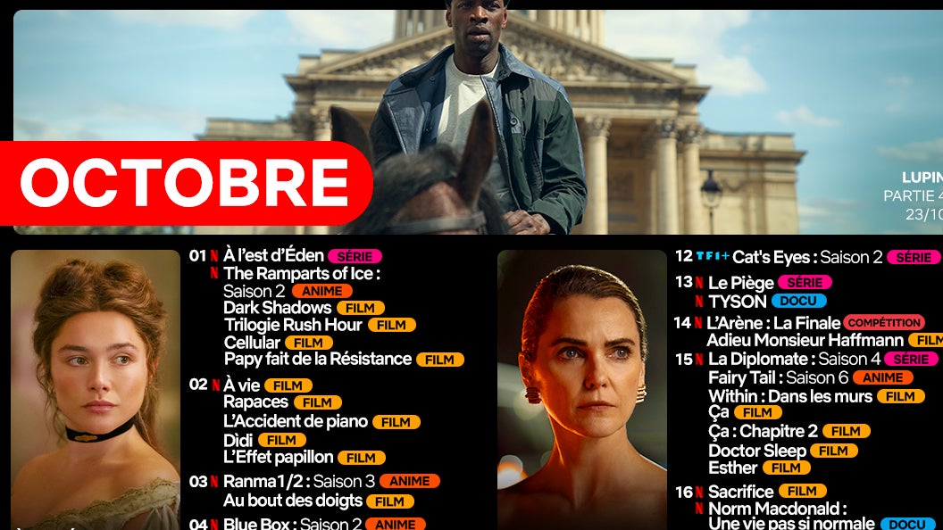 Les nouveautés sur Netflix pour le mois d'octobre
