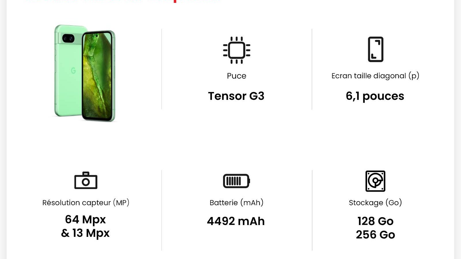 Le Pixel 8a affiche de belles caractéristiques pour sa gamme.