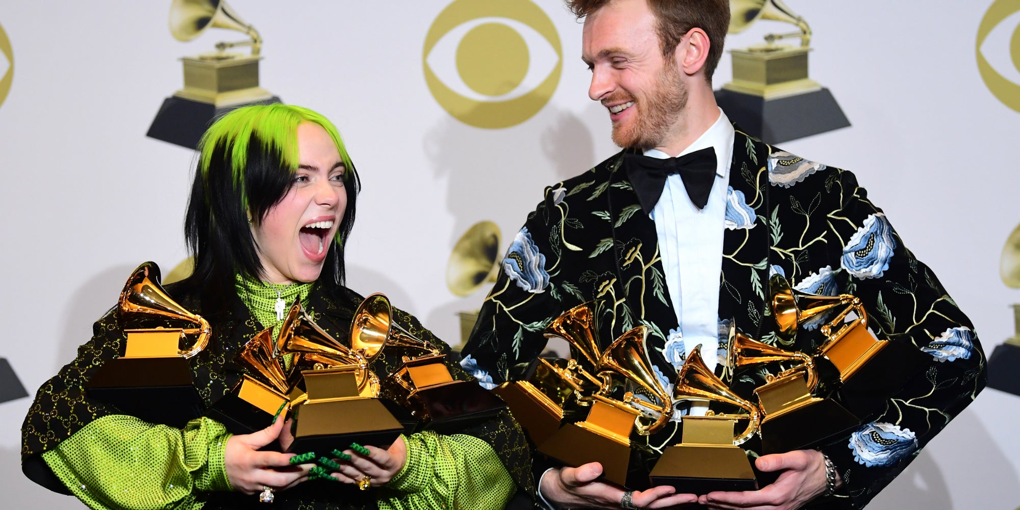 Billie Eilish et Finneas O'Connell à la 62e cérémonie des Grammy Awards.