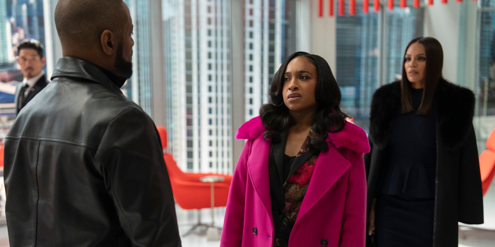 Charles Malik Whitfield, Taylor Polidore Williams et Crystle Stewart dans "Beauty in Black". 