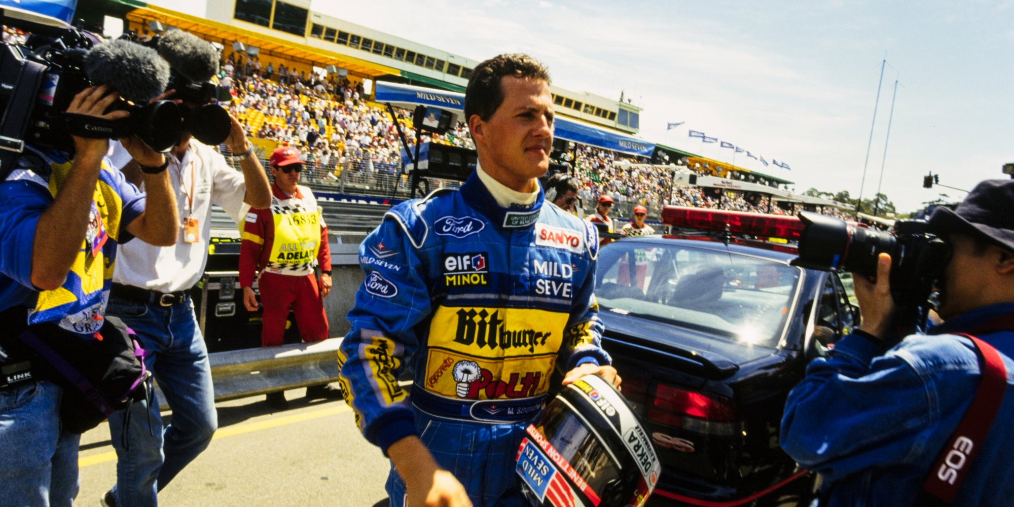 Michael Schumacher lors du Grand Prix d'Aléaïde le 13 novembre 1994.