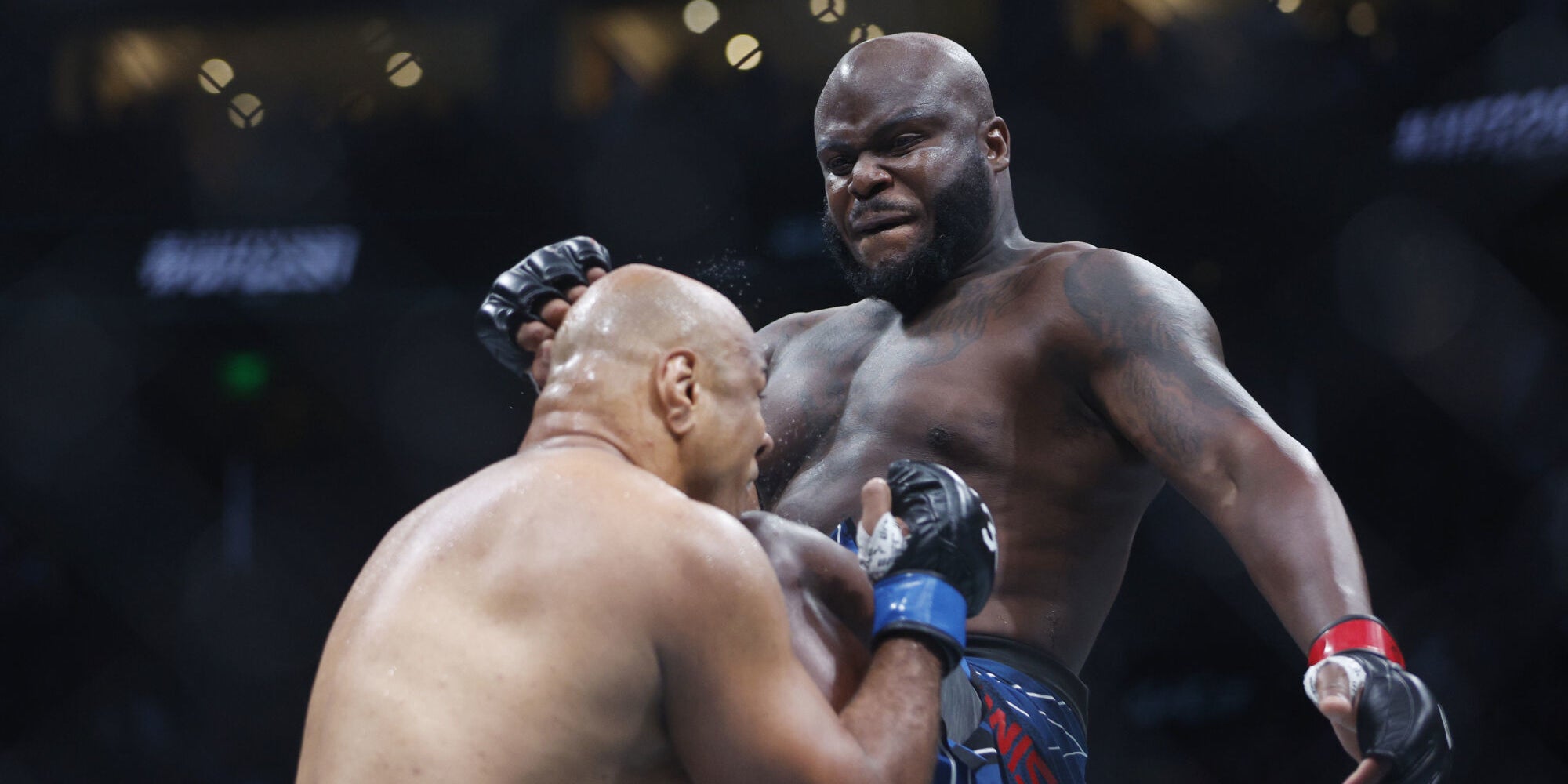 Le magnifique coup de genou sauté de Derrick Lewis face à Marcos de Lima lors de l'UFC 291, le 29 juillet dernier à Salt Lake City.