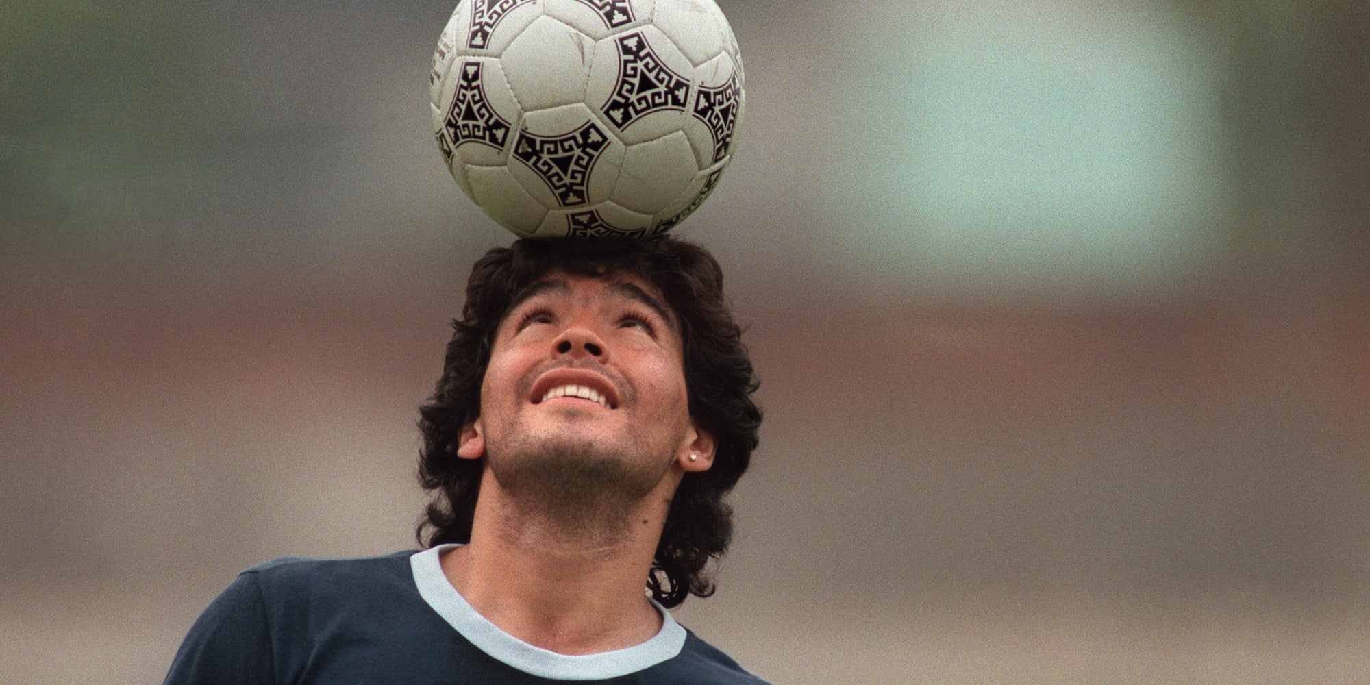 Diego Maradona à Mexico City, le 22 mai 1986, en avant pour la fameuse Coupe du Monde...