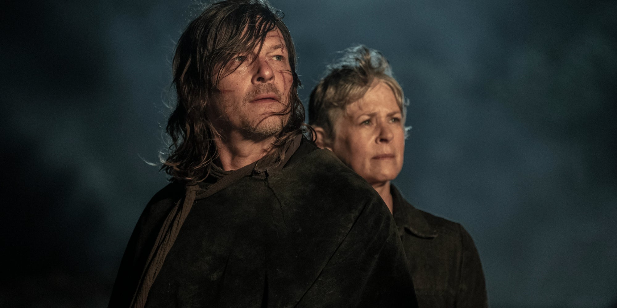 Norman Reedus et Melissa McBride dans la saison 3 de ''The Walking Dead : Daryl Dixon''.