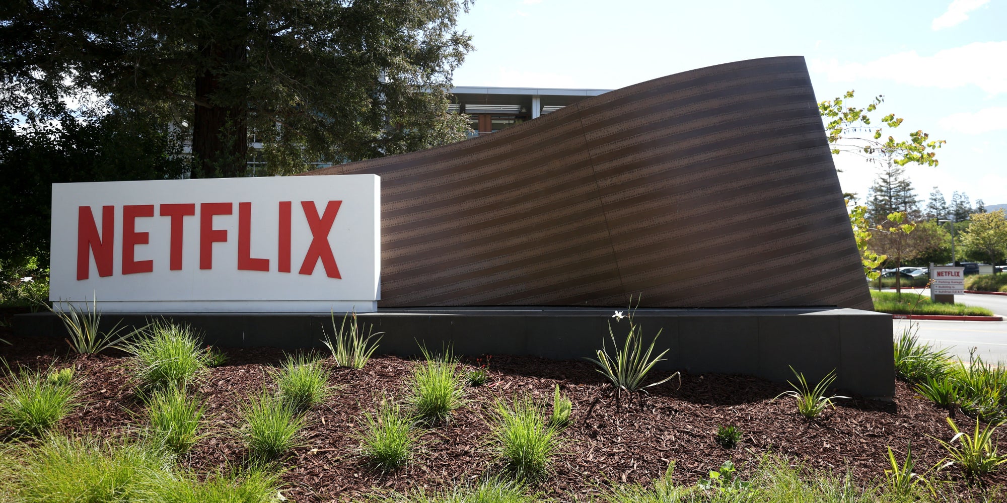 Le siège social de Netflix, situé à Los Gatos (Californie), le 20 avril 2022.