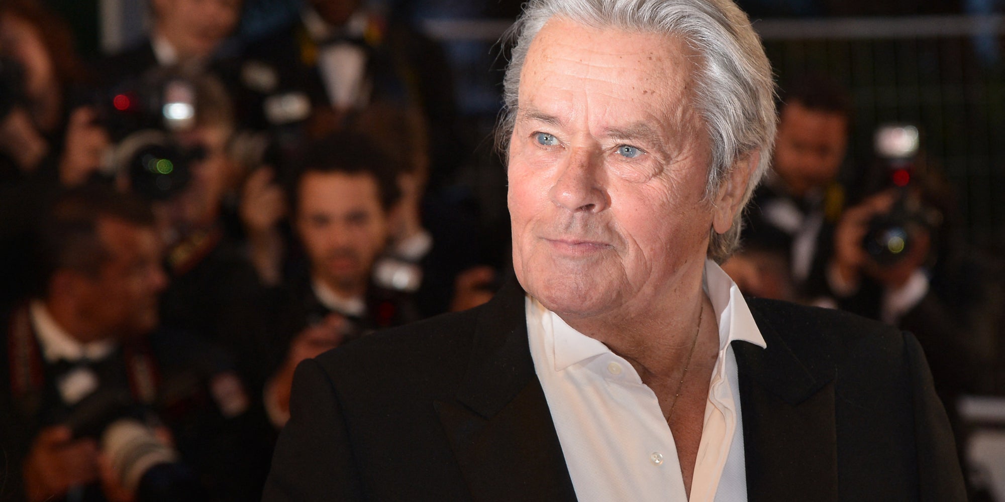 Alain Delon, lors de la projection "Plein Soleil" en version restaurée, à Cannes en 2013