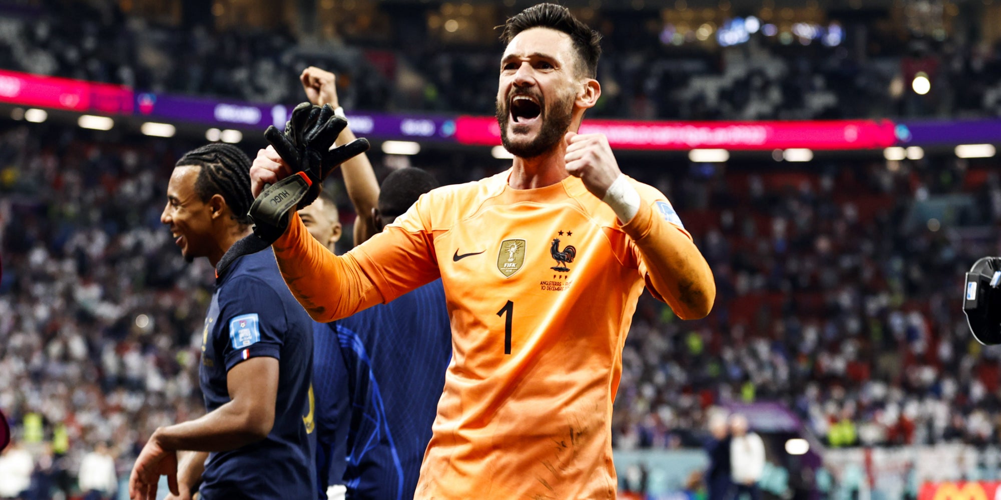 Hugo Lloris lors du quart de finale de Coupe du Monde Angleterre - France, au Qatar, le 10 décembre 2022.