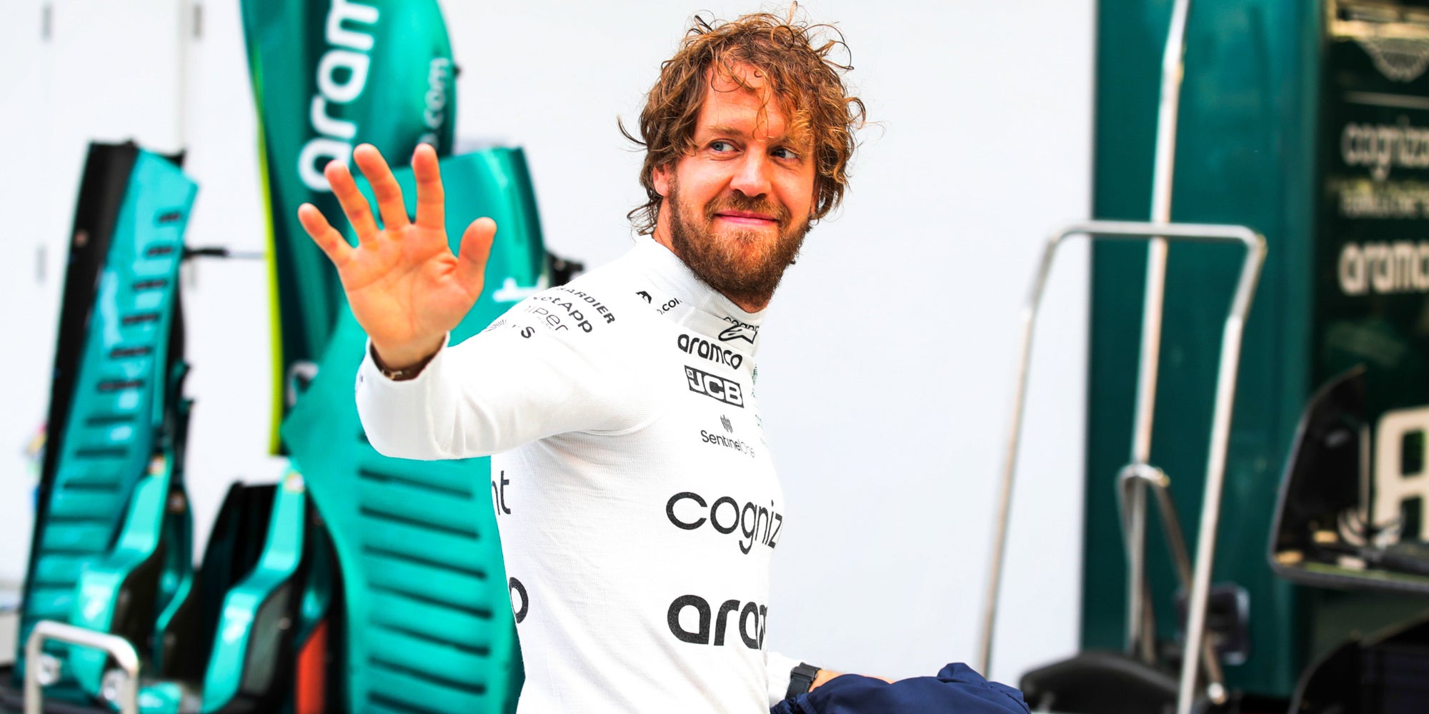 Sebastian Vettel, le pilote d'Aston Martin, lors des préparations pour le Grand Prix de Miami en Formule 1, le 5 mai 2022.