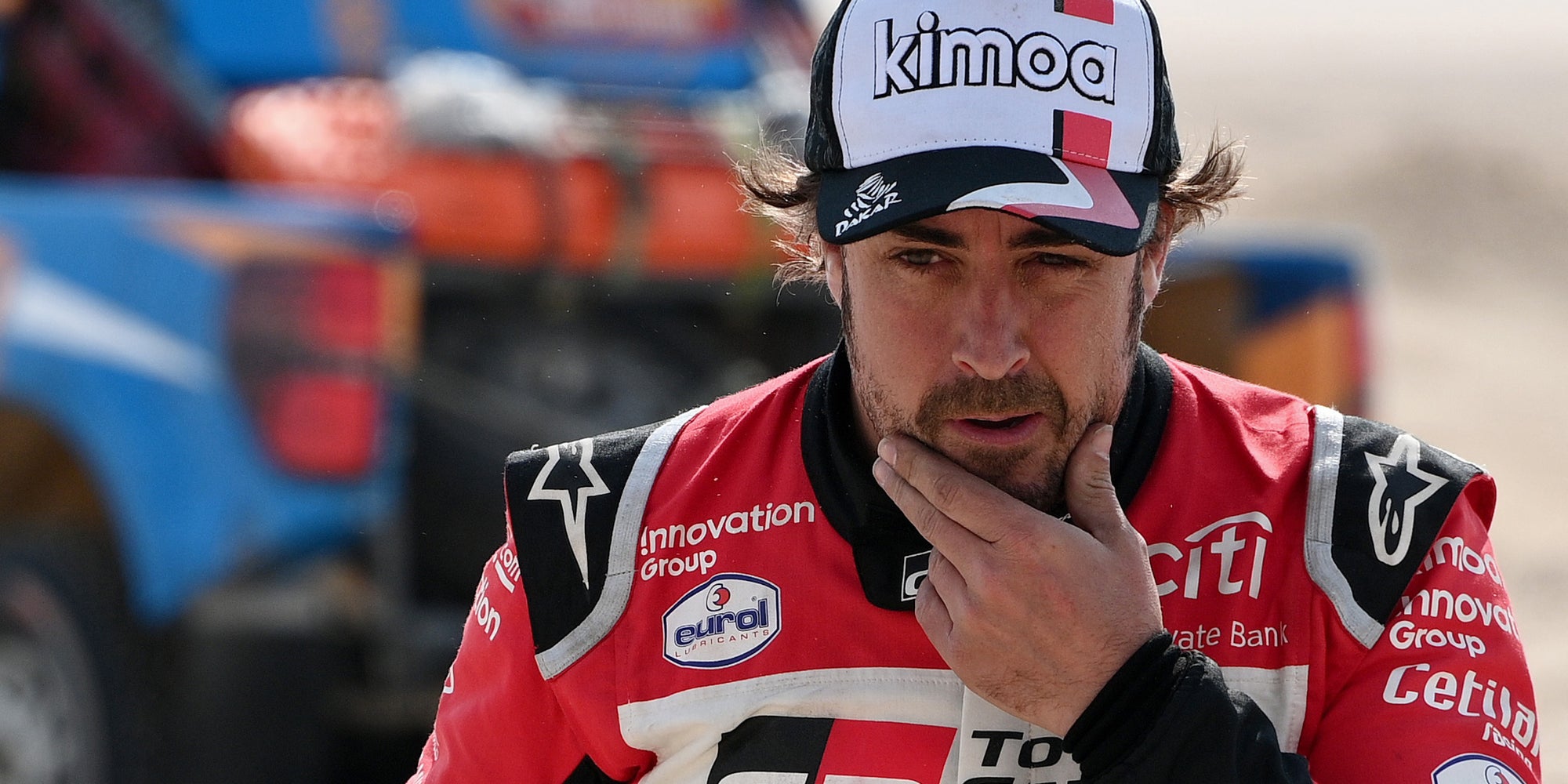 Fernando Alonso lors de l'étape 10 du Dakar 2020, entre Haradh et Shubaytah en Arabie Saoudite, le 15 janvier 2020.