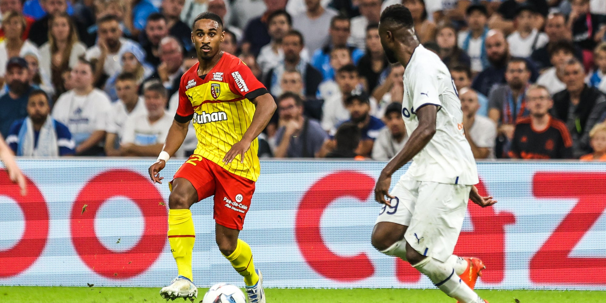 Wesley Said (RC Lens) lors de la rencontre entre Marseille et Lens à l'Orange Vélodrome, le 22 octobre dernier.