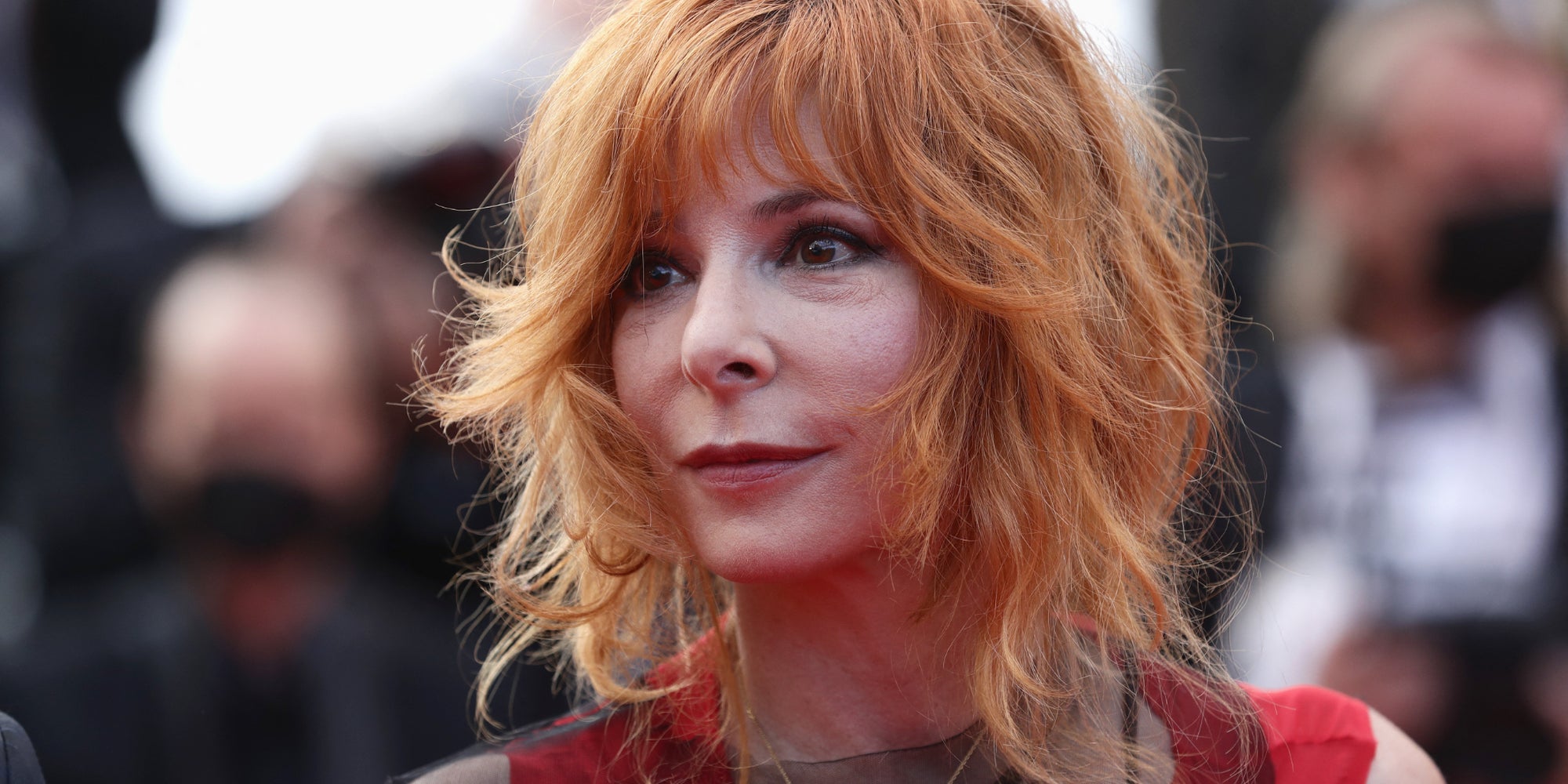 Mylène Farmer à la cérémonie d'ouverture du 74e Festival de Cannes, le 6 juillet 2021 à Cannes, France.