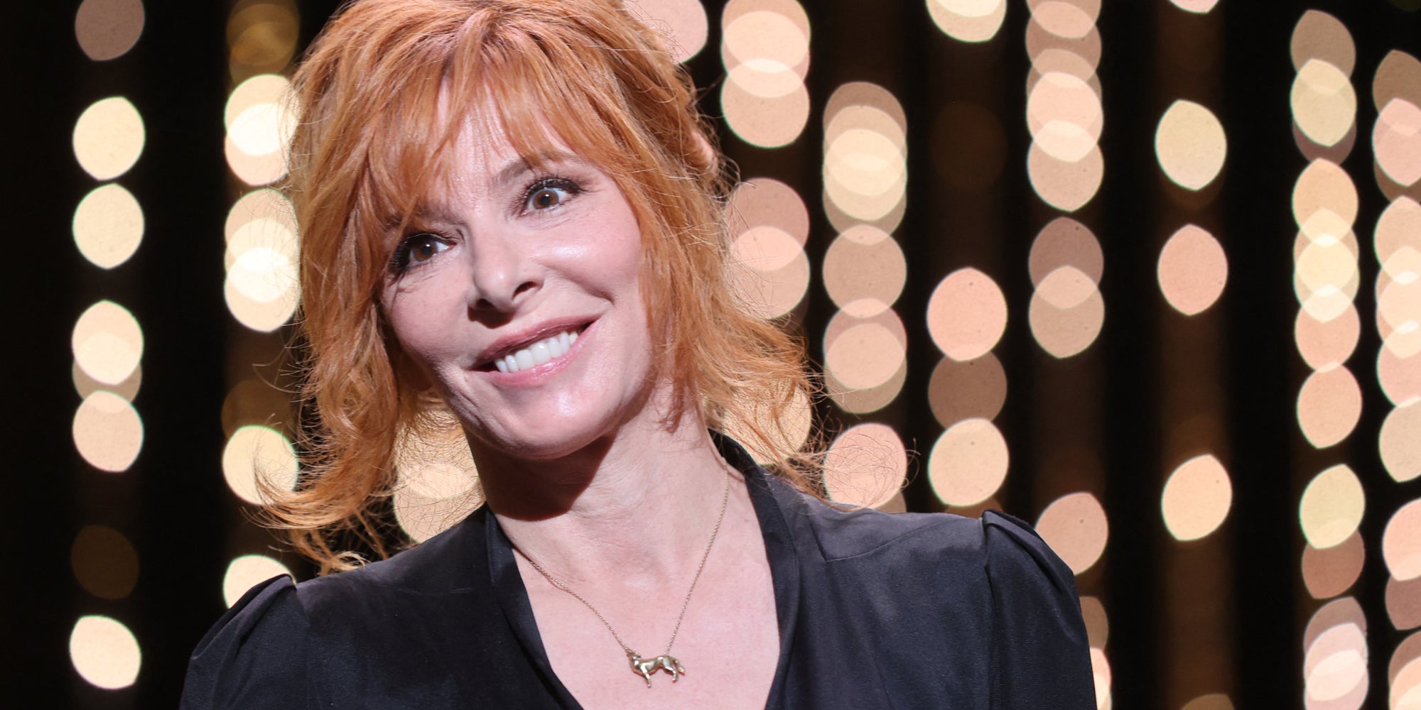 Mylène Farmer à la cérémonie de clôture de la 74ème édition du Festival de Cannes, le 17 juillet 2021.