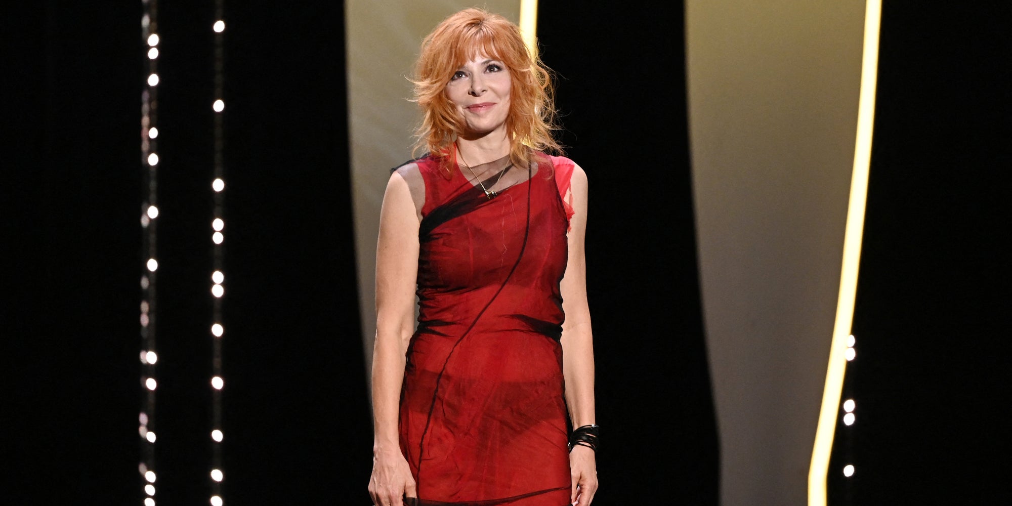 Mylène Farmer lors de la 74ème édition du Festival de Cannes, le 6 juillet 2021. 
