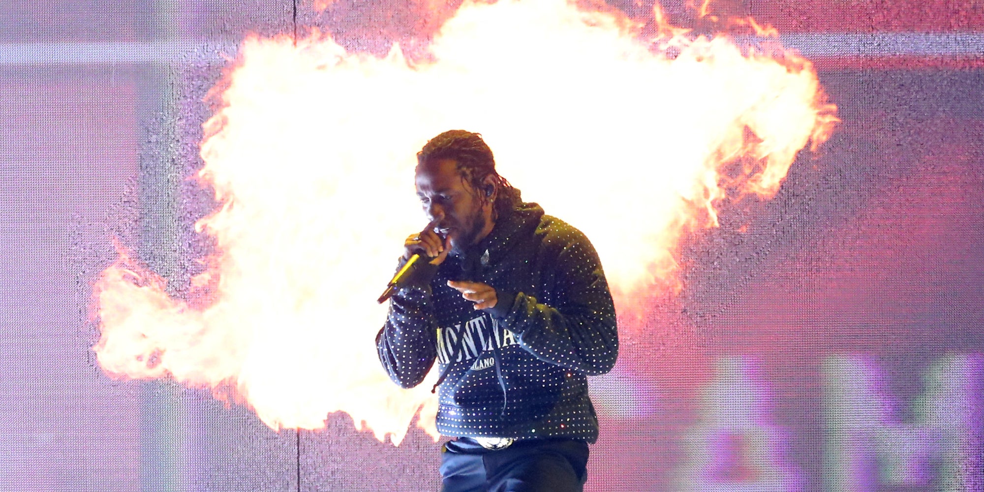 Kendrick Lamar lors des Brit Awards 2018