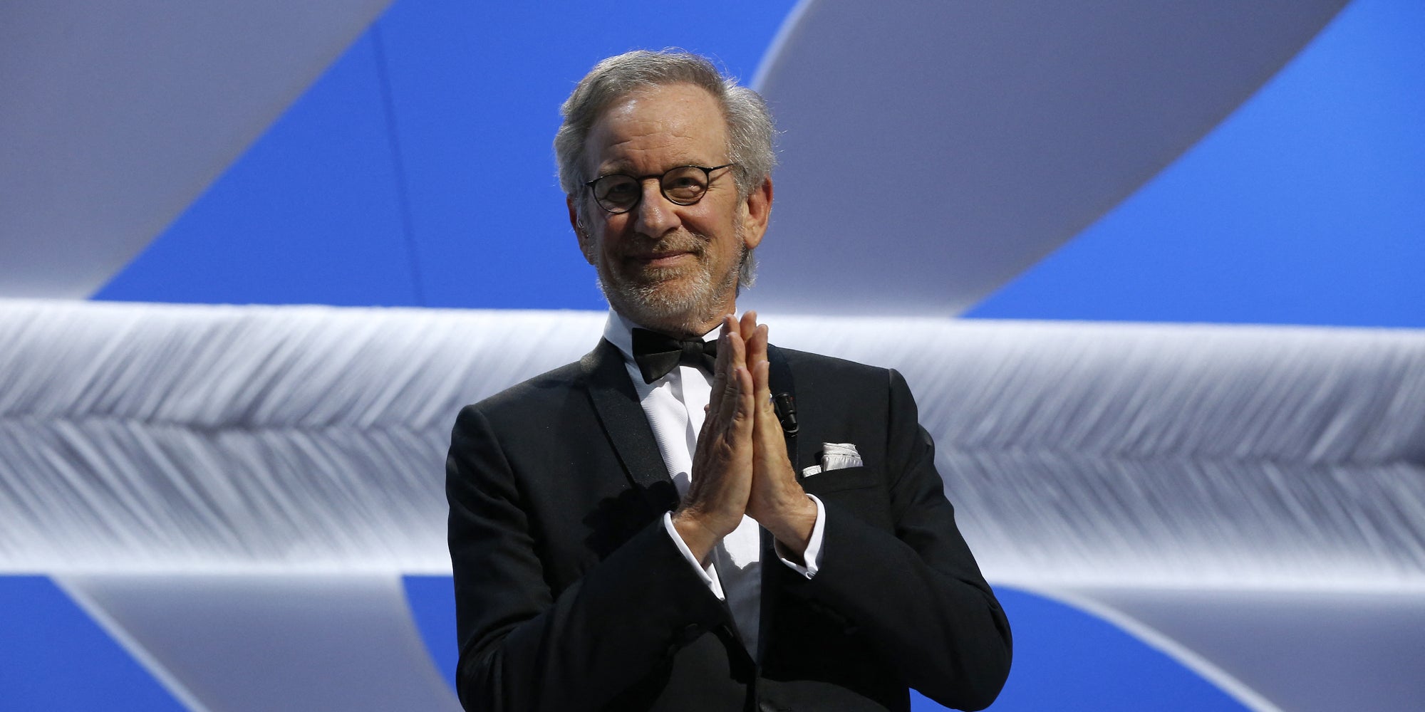 Steven Spielberg sur la scène du Festival de Cannes, le 15 mai 2013