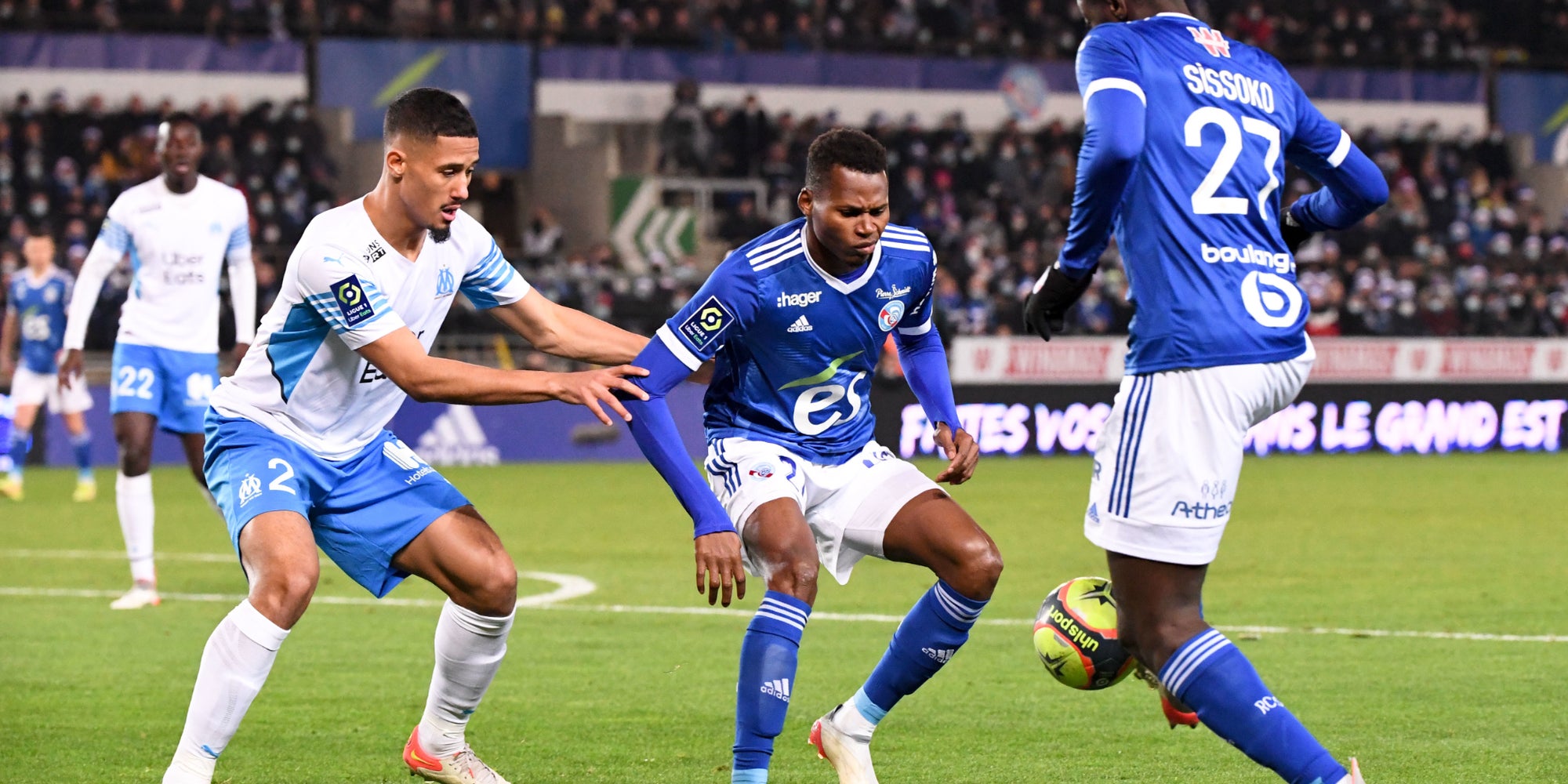 Strasbourg - Marseille, le match aller en Ligue 1, le 2 décembre 2021 au stade de la Meinau, Strasbourg