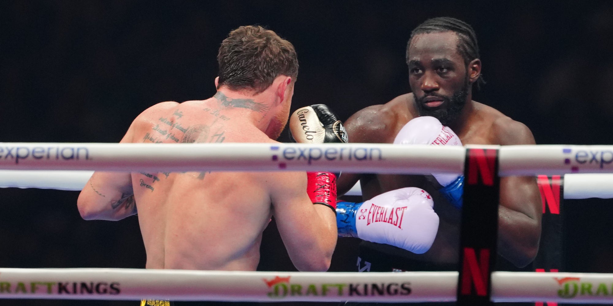 Terence Crawford lors de son dernier combat face à Canelo Alvarez, le 13 septembre 2025 à Las Vegas. 