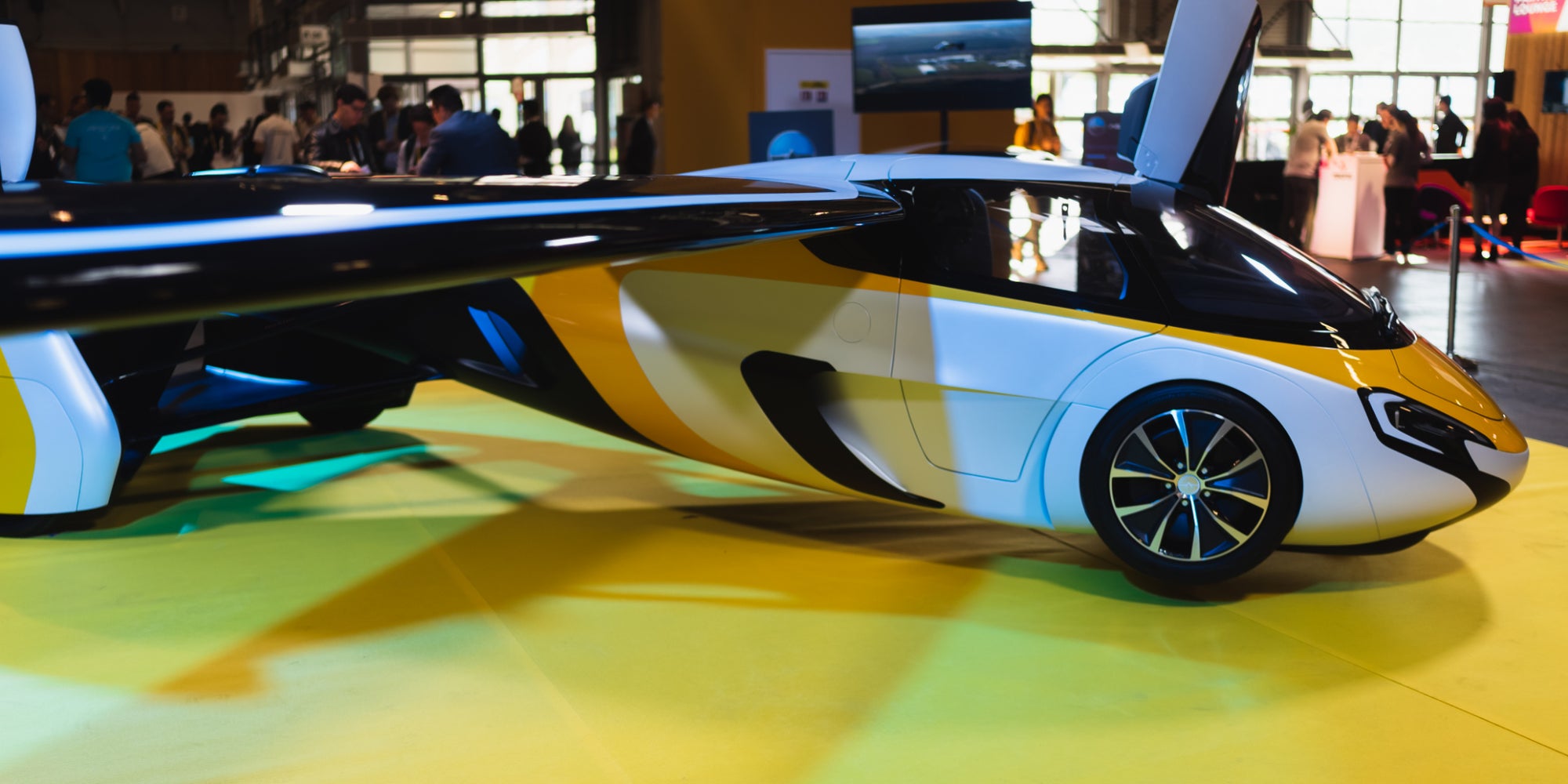 L’hybride voiture et avion Aeromobile était présente au salon Viva Technology 2019.
