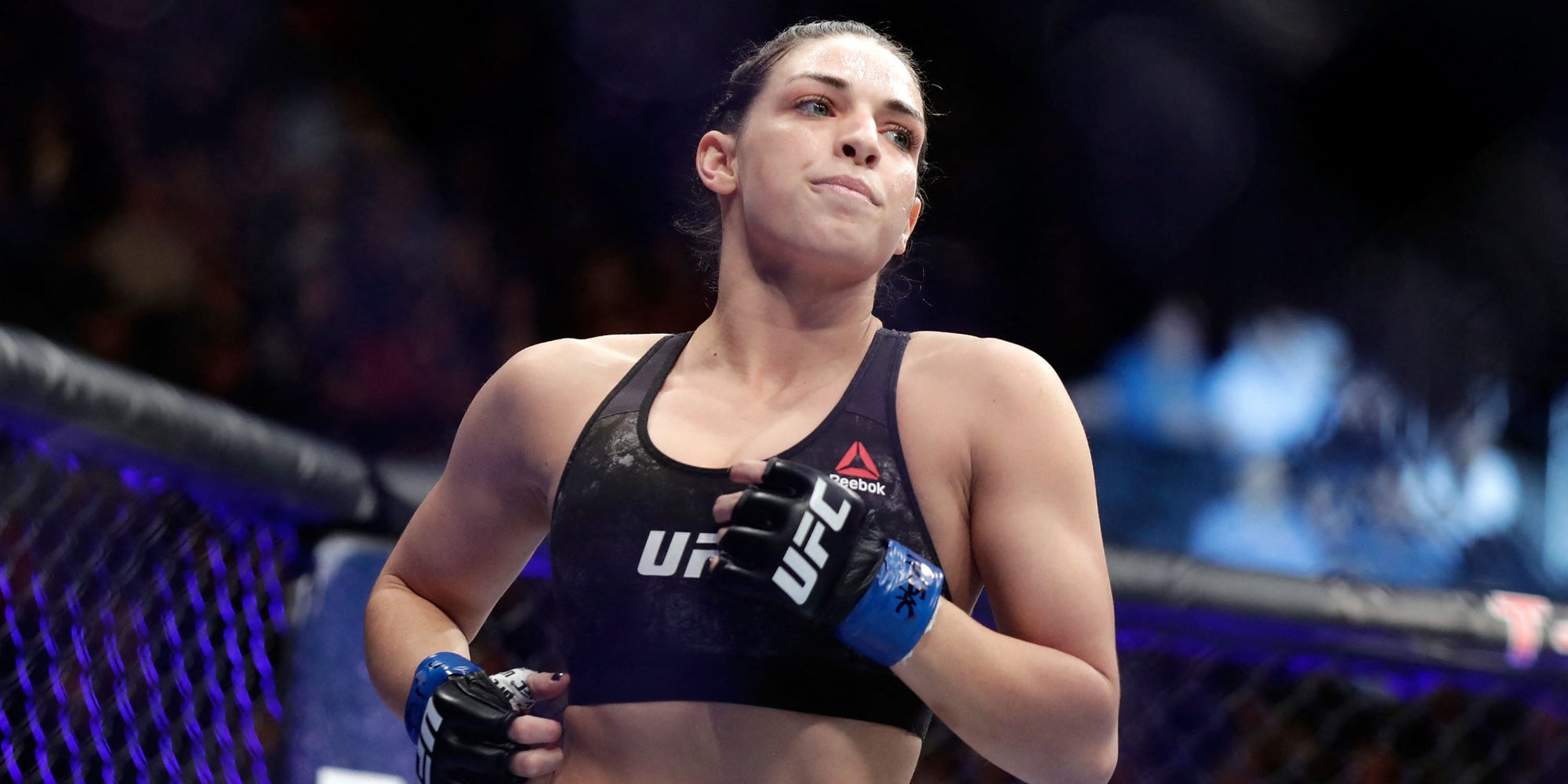 Mackenzie Dern lors de l'UFC 222, le 3 mars 2018 à Las Vegas, États-Unis