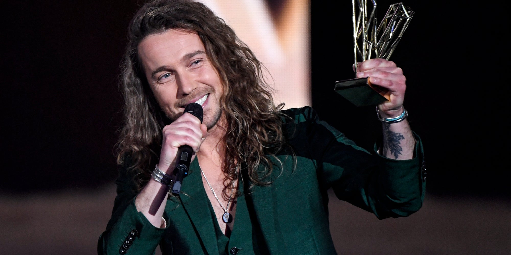 Julien Doré lors de la 36e édition des "Victoires de la Musique", à la Seine Musicale de Boulogne-Billancourt, le 12 février 2021. 
