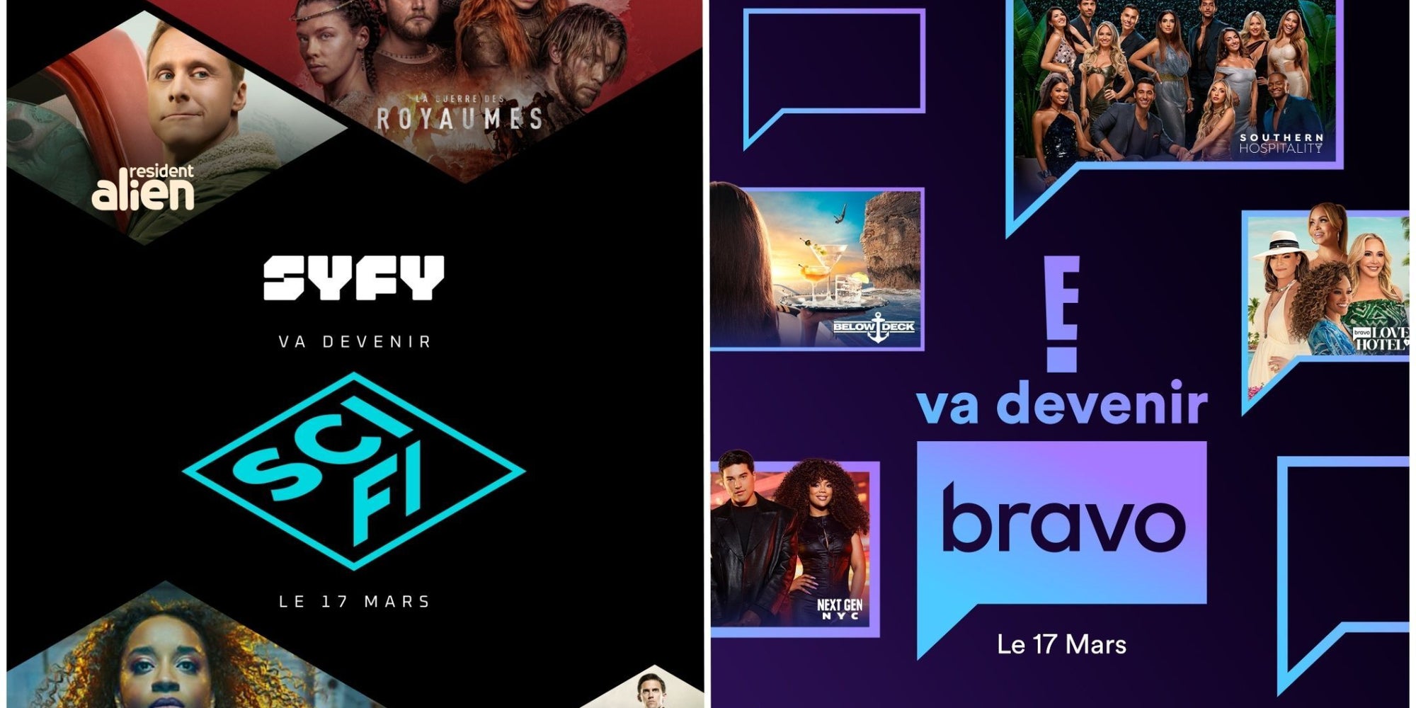 Les chaînes SYFY et E! changent de nom et de look !