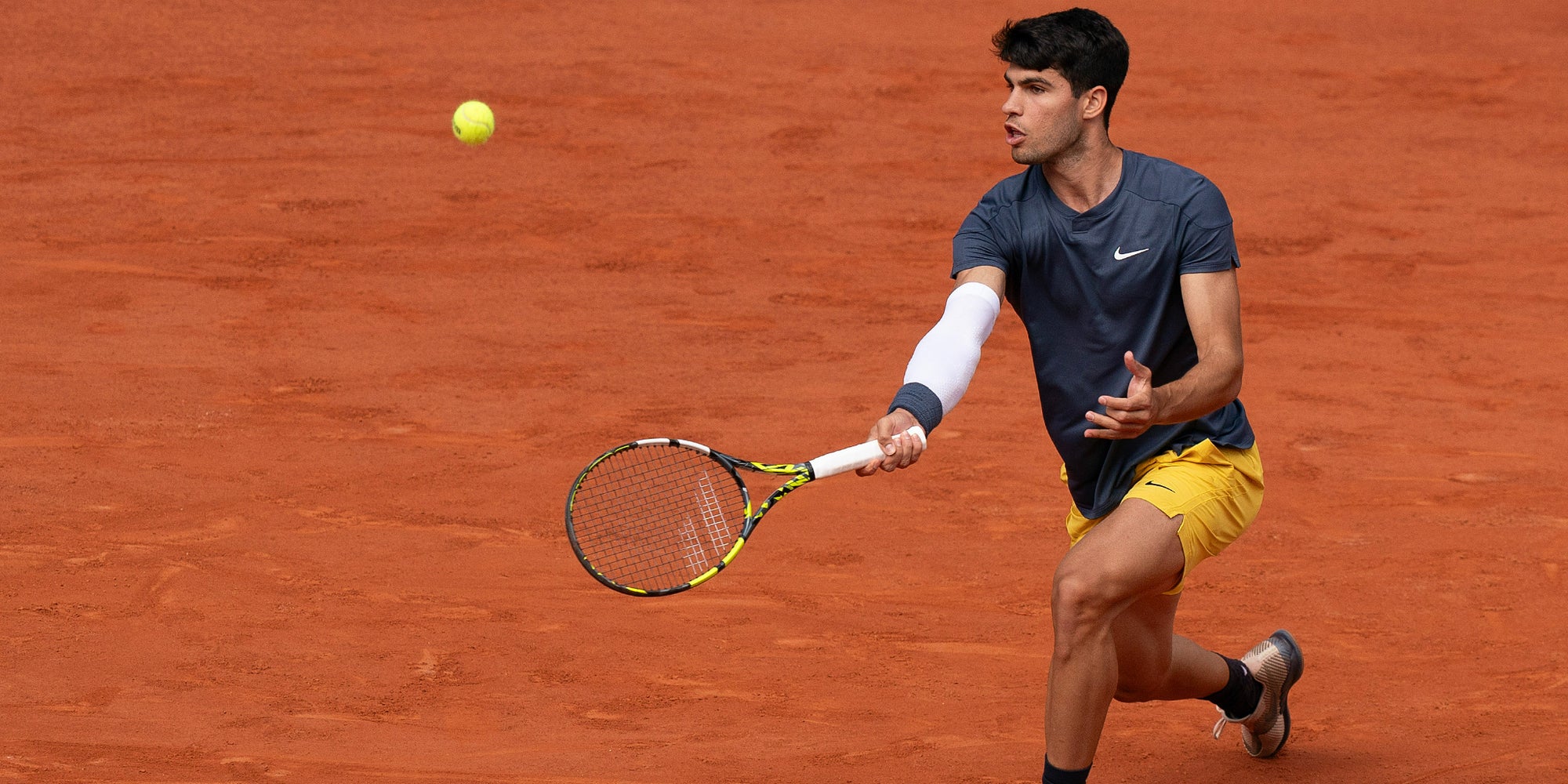 Carlos Alcaraz lors de la finale de Roland-Garros, le 7 juin 2024 à Paris.