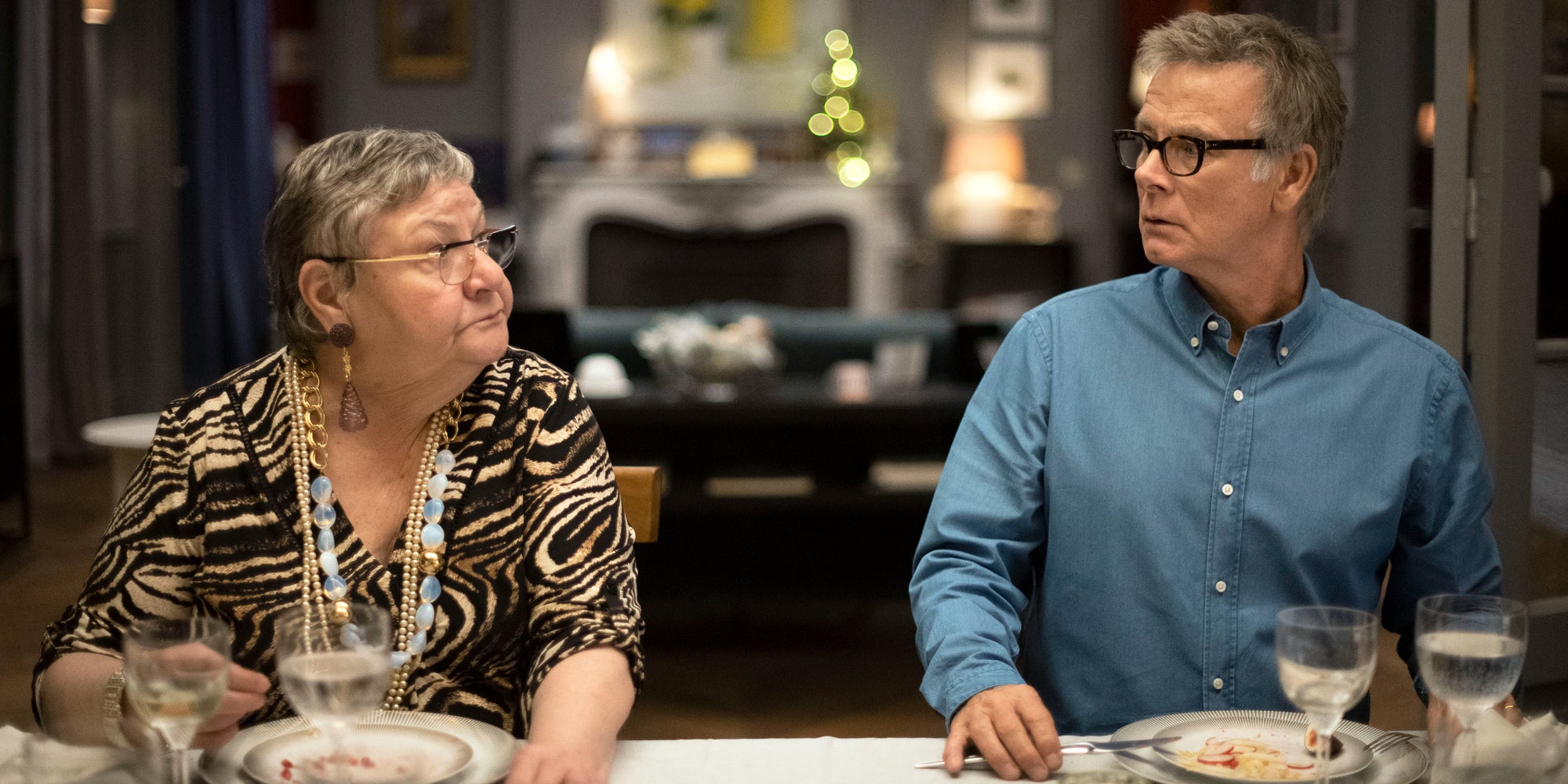 Jeanne (Danielle Fichaud) et Vincent (Franck Dubosc) dans un "Noël Joyeux". 