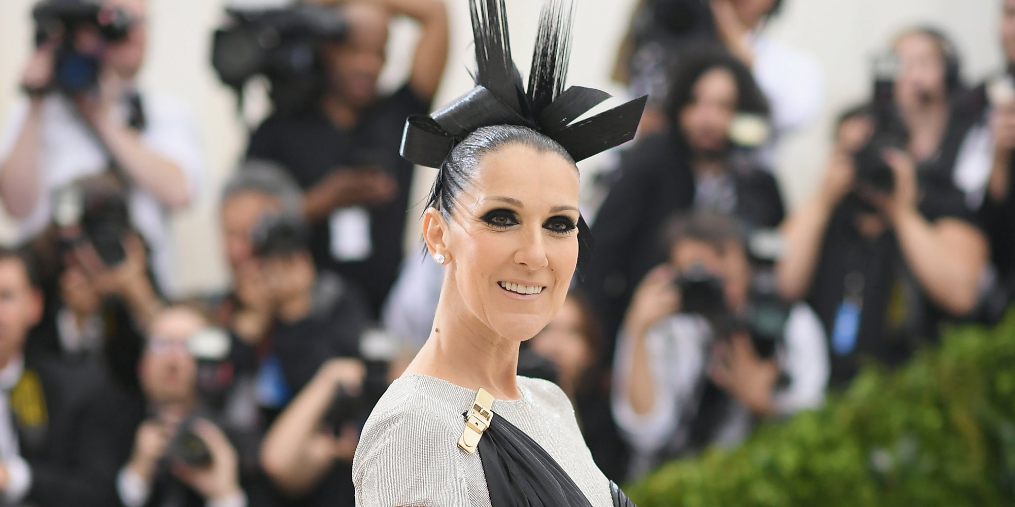 Céline Dion sur le tapis rouge du MET Ball en 2017.