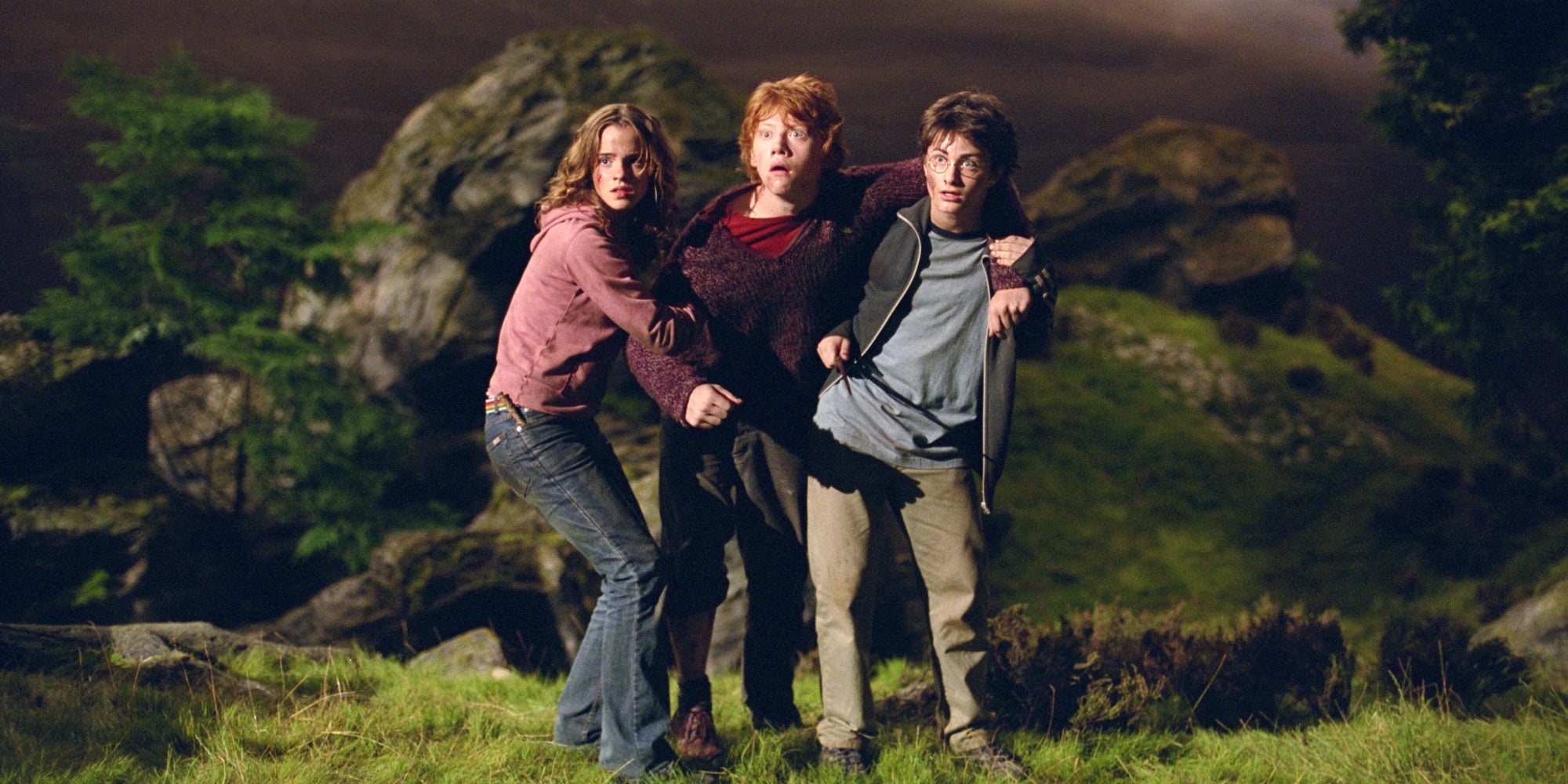 Hermione, Ron et Harry dans "Harry Potter et le Prisonnier d'Azkaban".