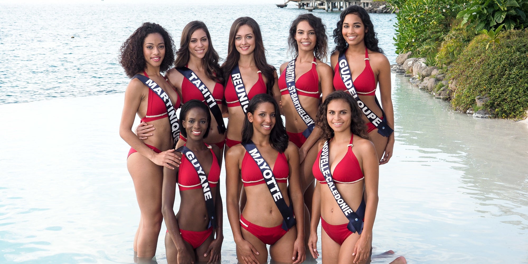 Les candidates lors du voyage de préparation à l'élection de Miss France.