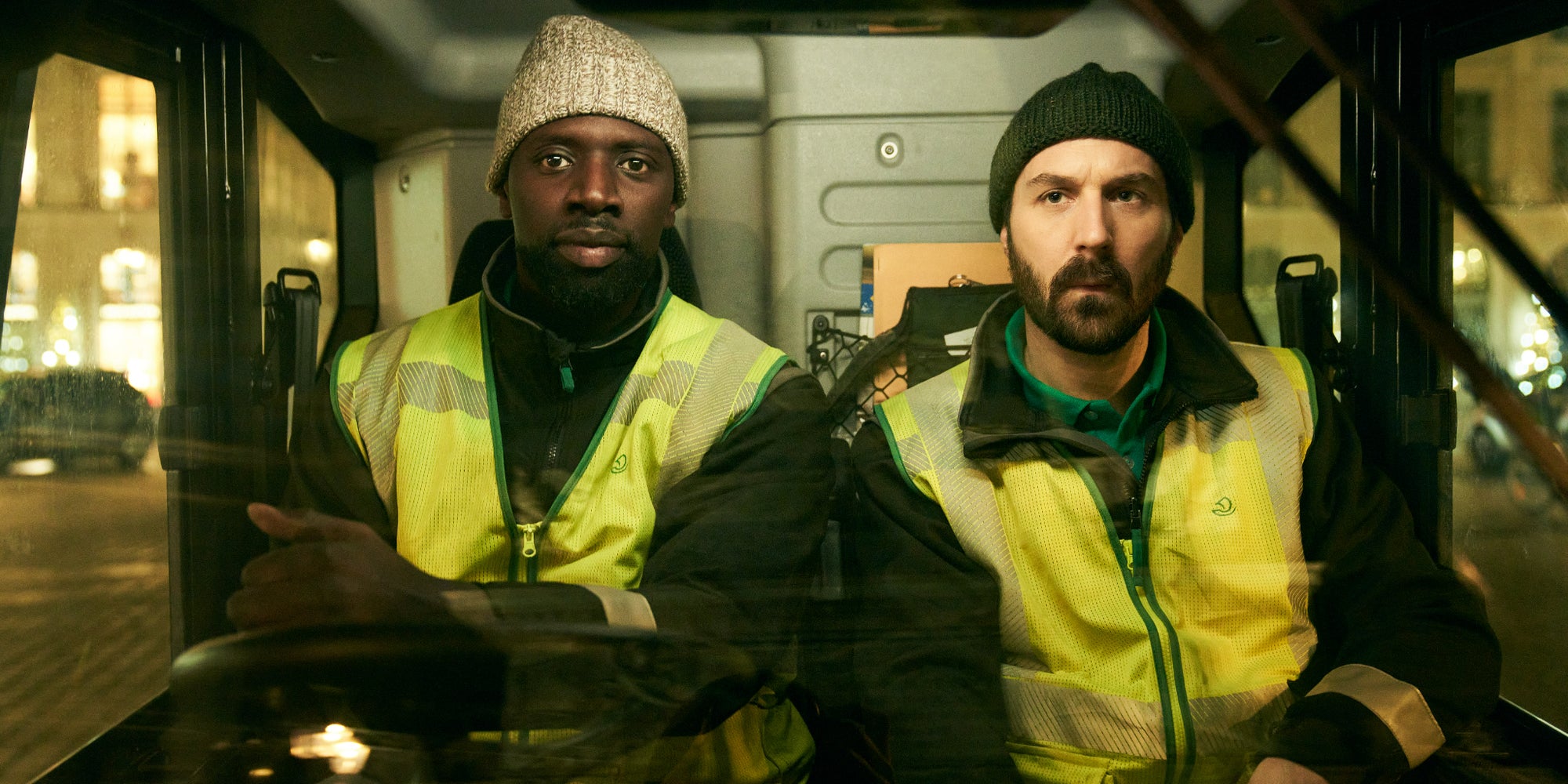 Omar Sy et Antoine Gouy dans la série ''Lupin''.